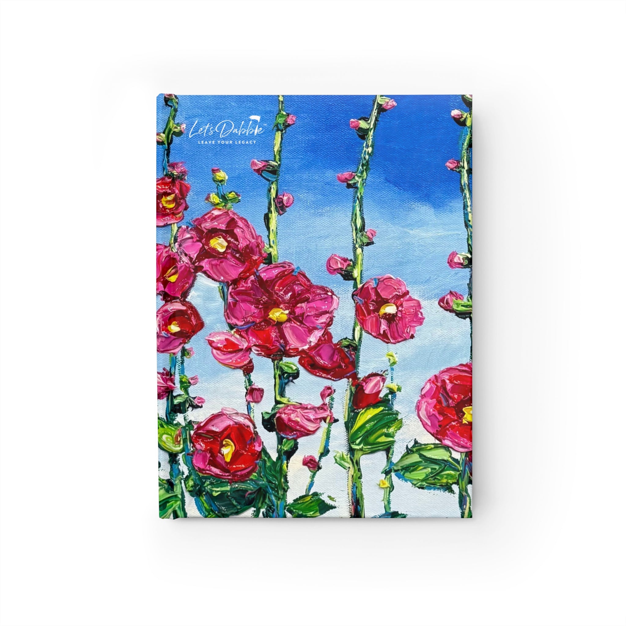 Pink Hollyhocks Notebook