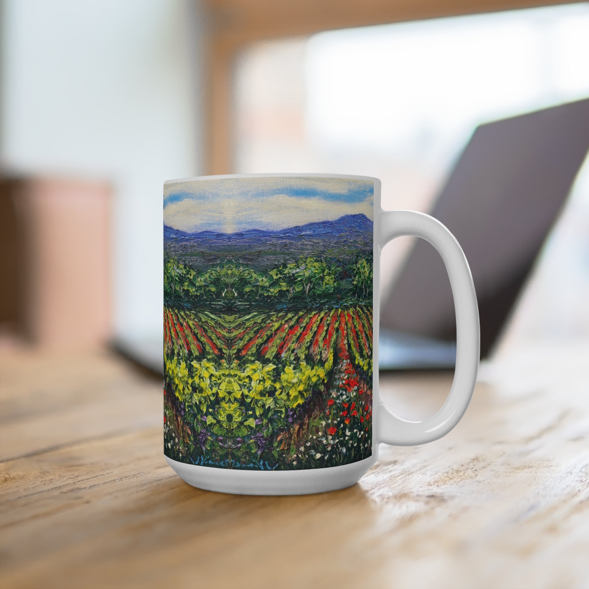 Vineyard in Bloom Mug
