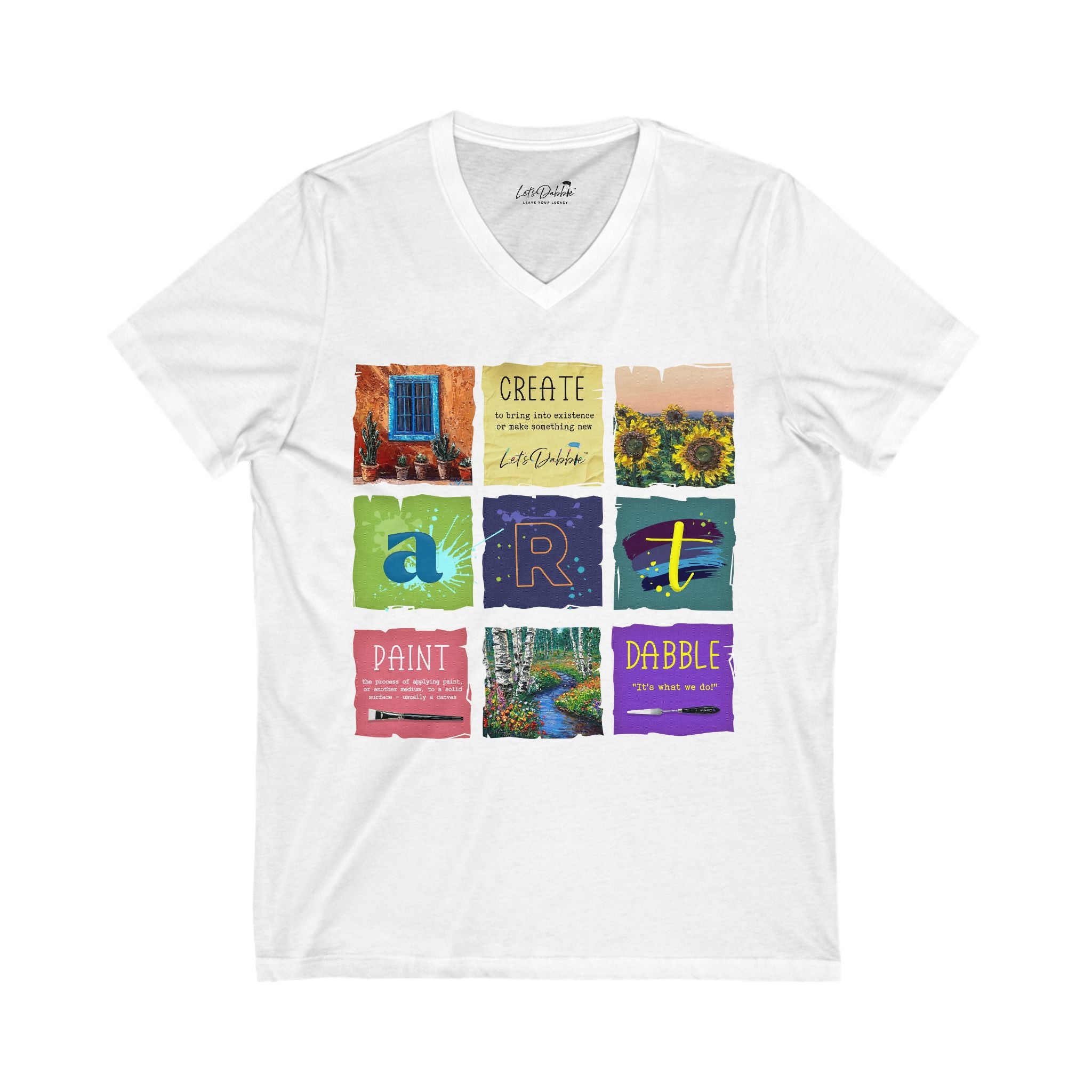 Create Paint Dabble V-Neck Shirt