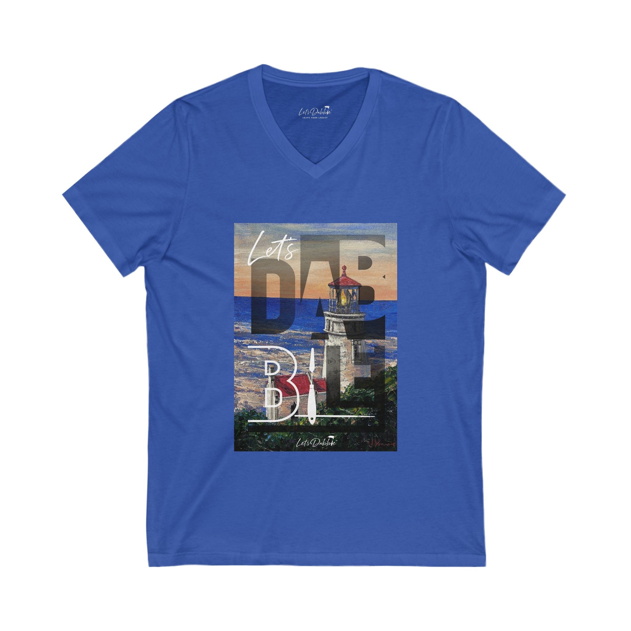 Let's Dabble Lighthouse V-Neck Shirt