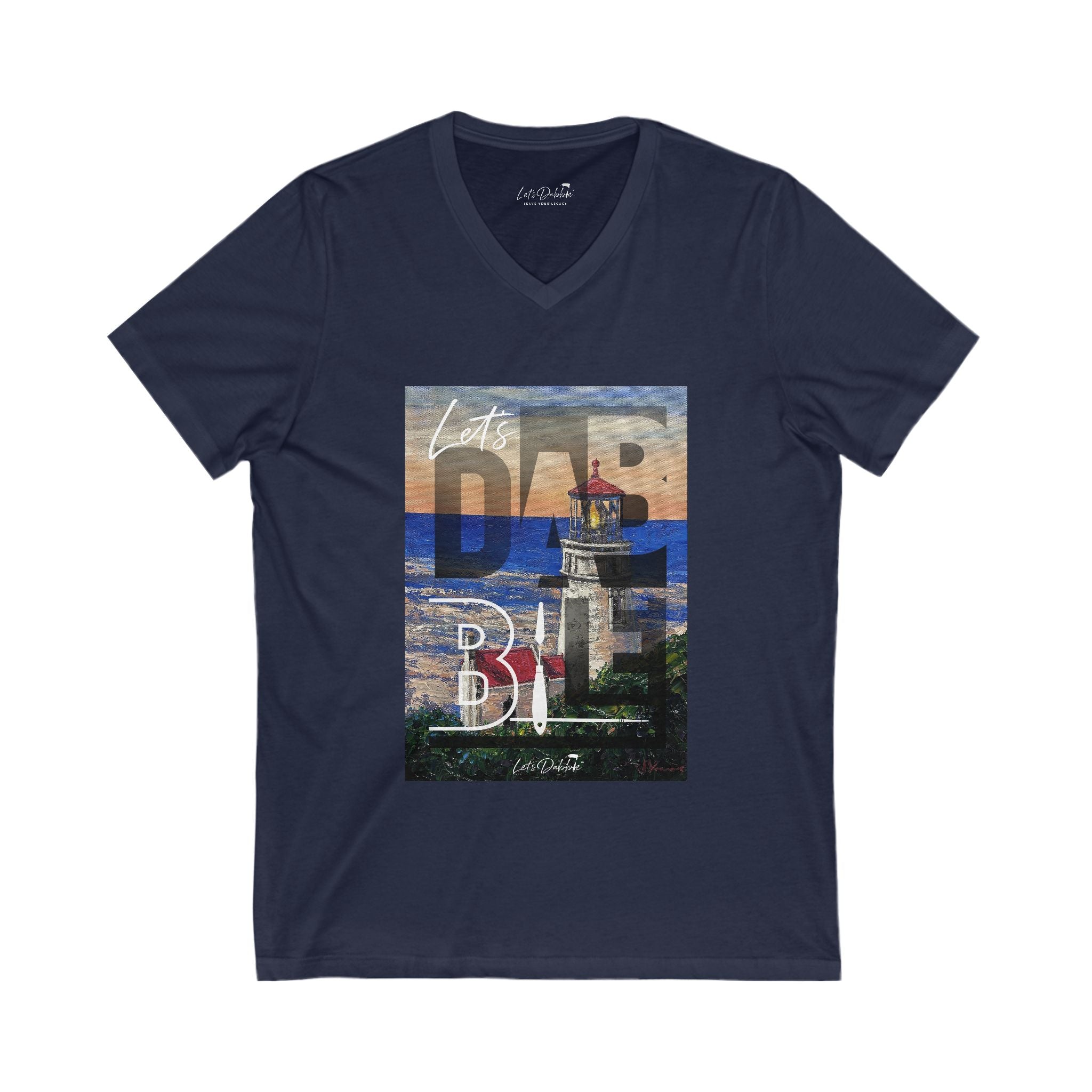 Let's Dabble Lighthouse V-Neck Shirt