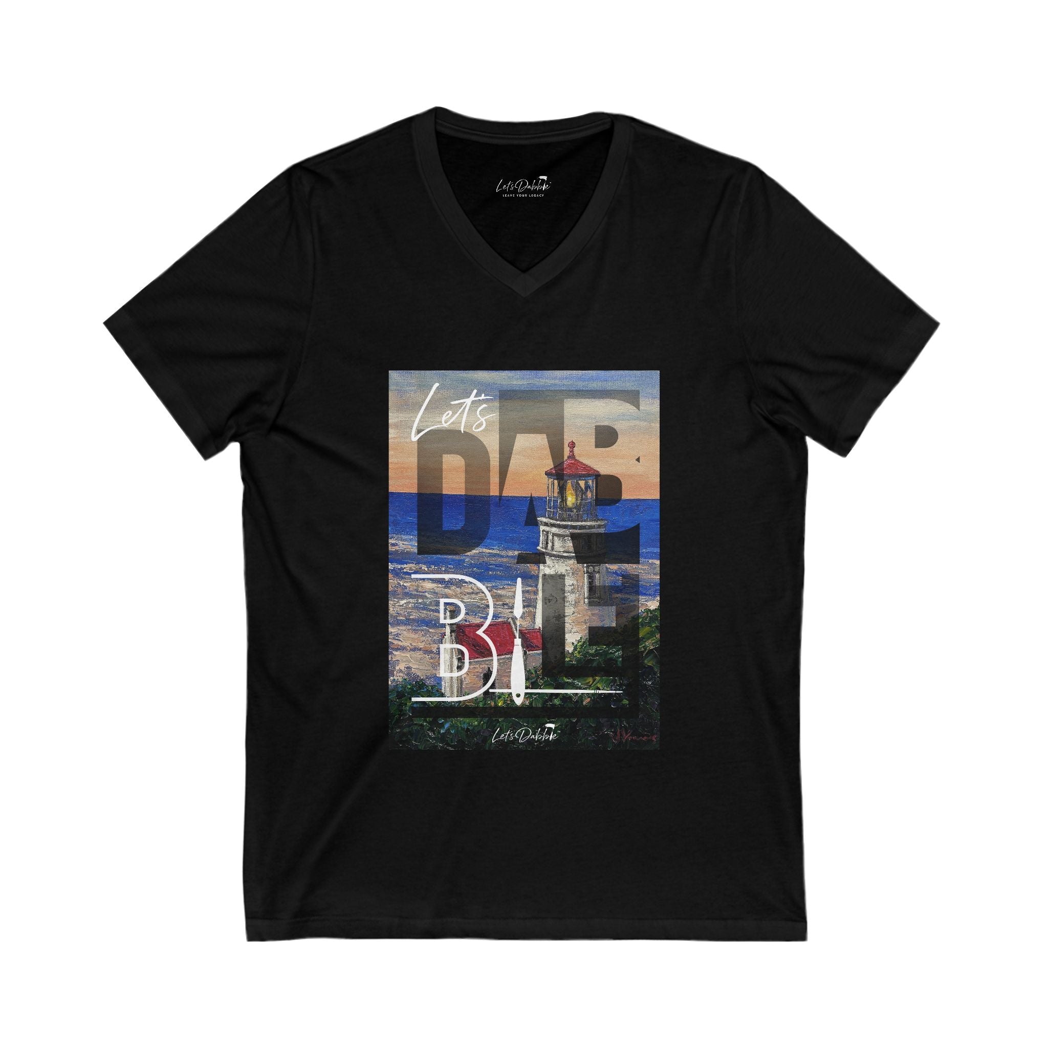 Let's Dabble Lighthouse V-Neck Shirt