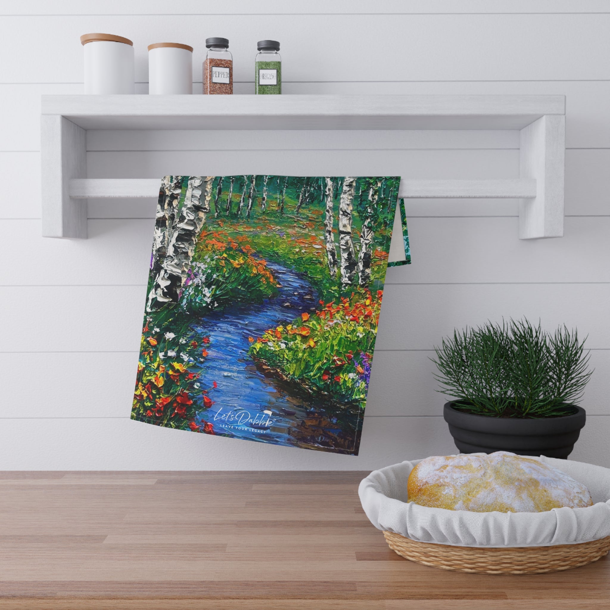 Enchanted Aspen Stream Hand Towel