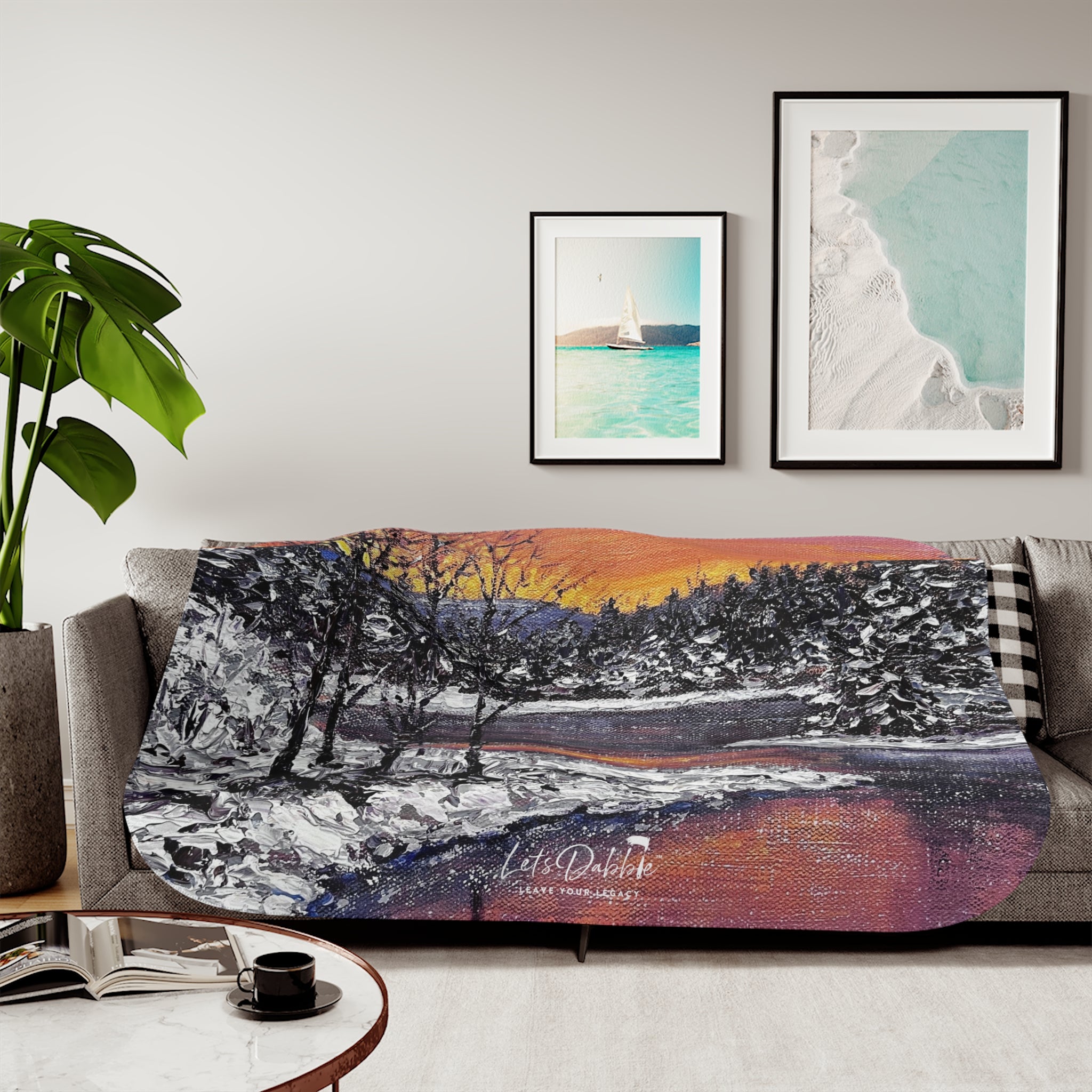 Sunset Glow Sherpa Blanket