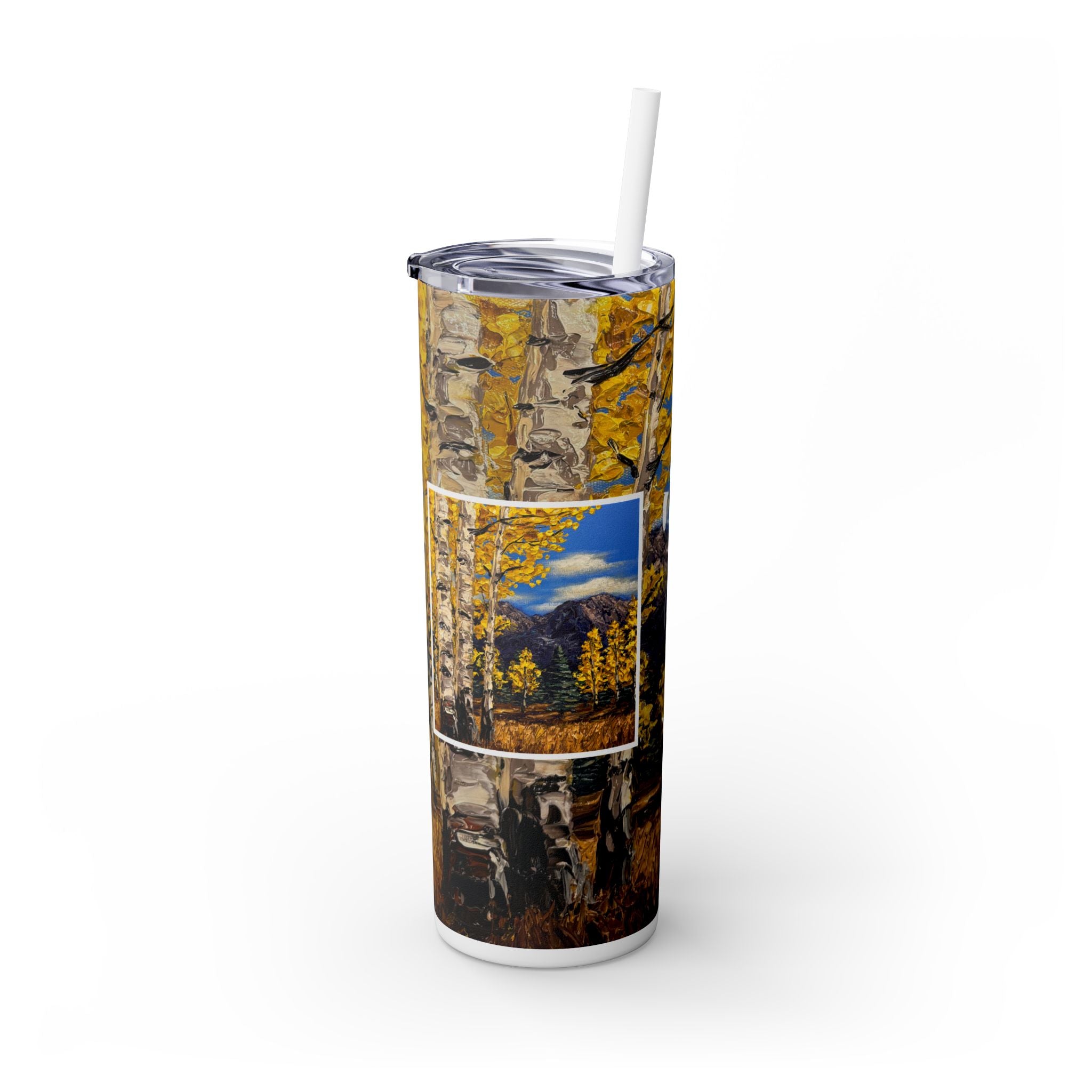Aspen Gold Tumbler with Straw