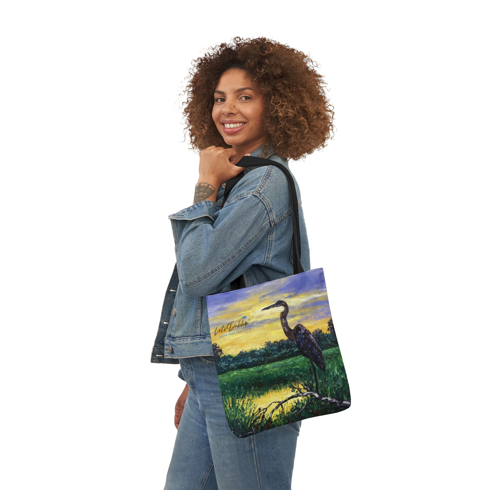 Heron at Sunset Tote Bag