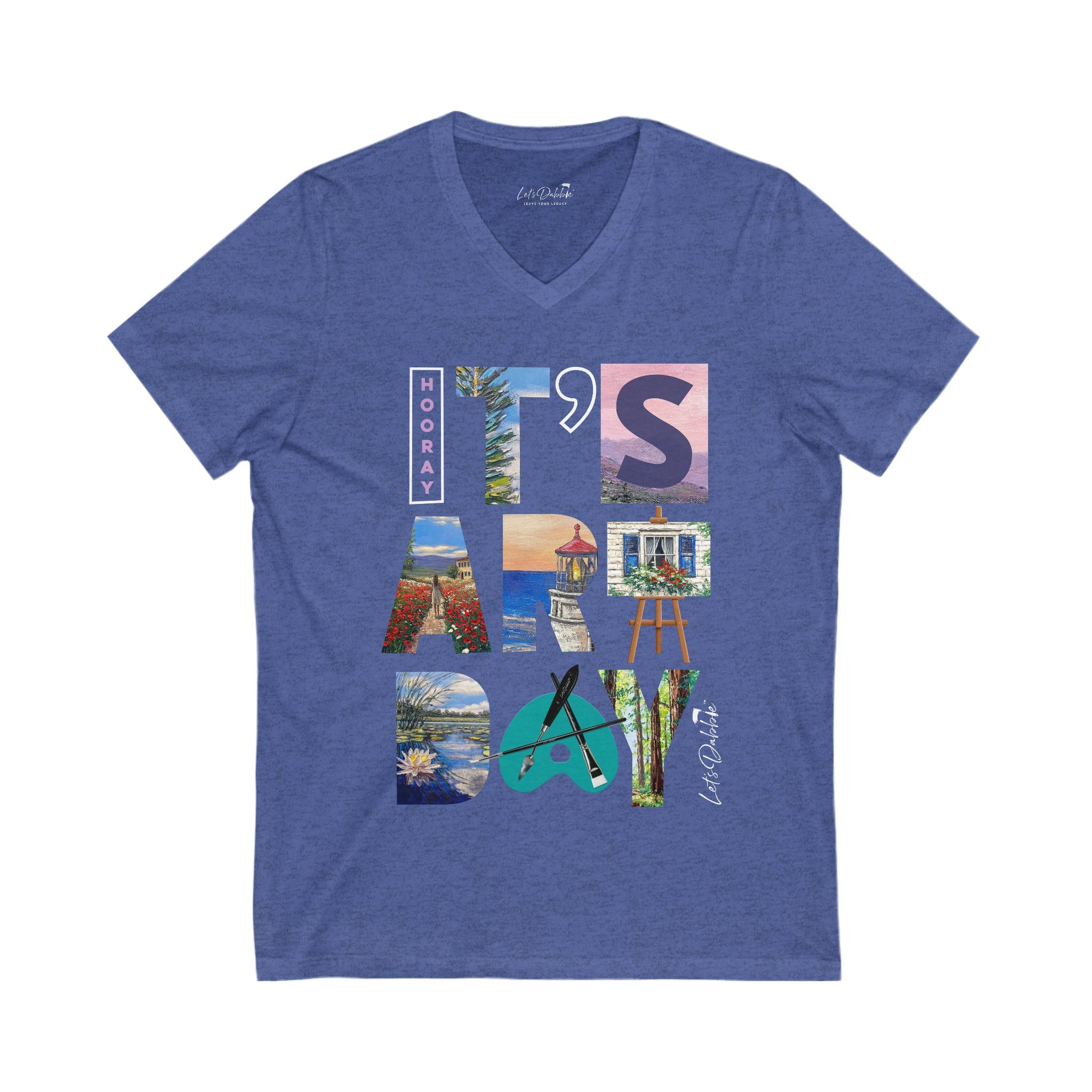 Hooray It's Art Day V-Neck Shirt