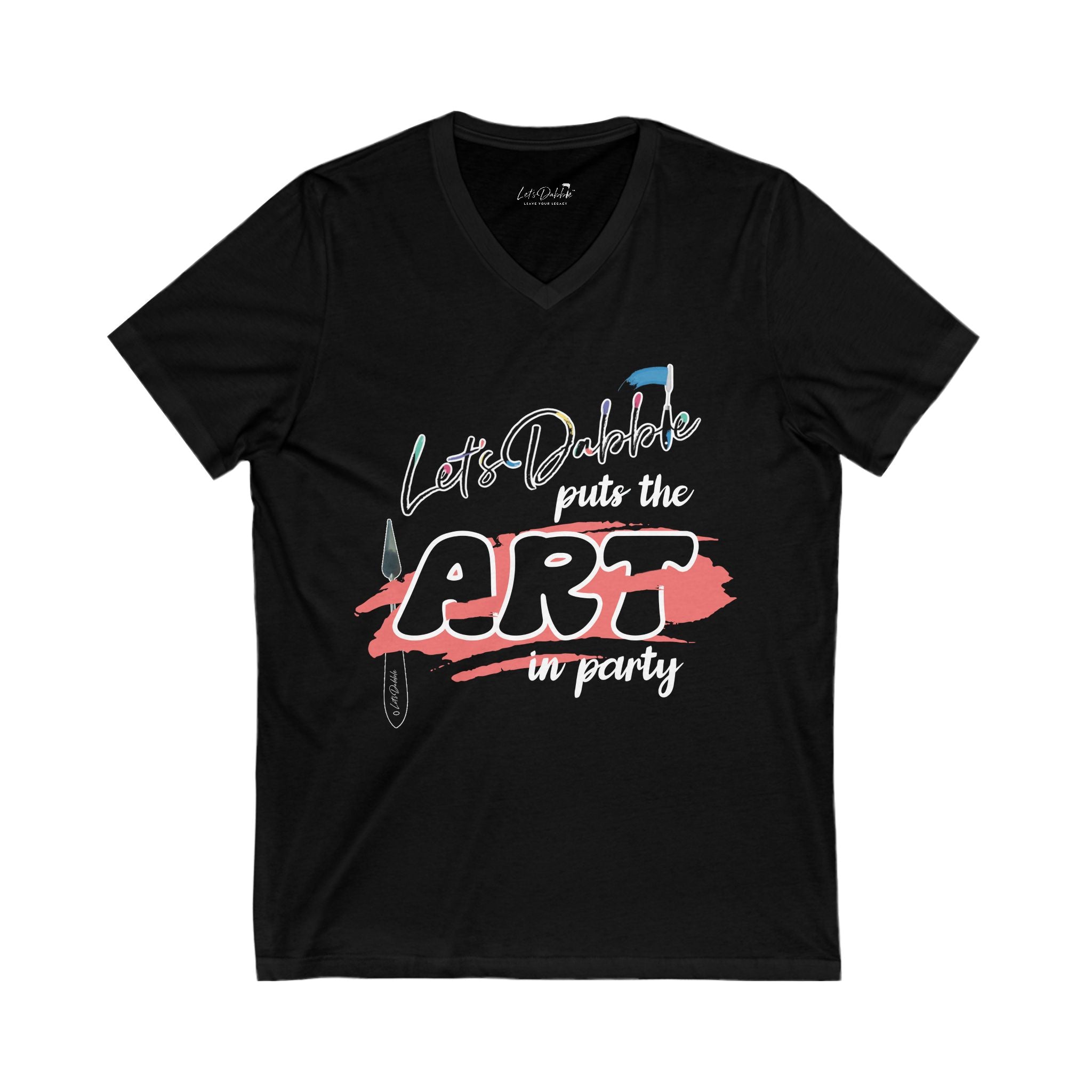 Let's Dabble Puts the Art in Party V-Neck Shirt