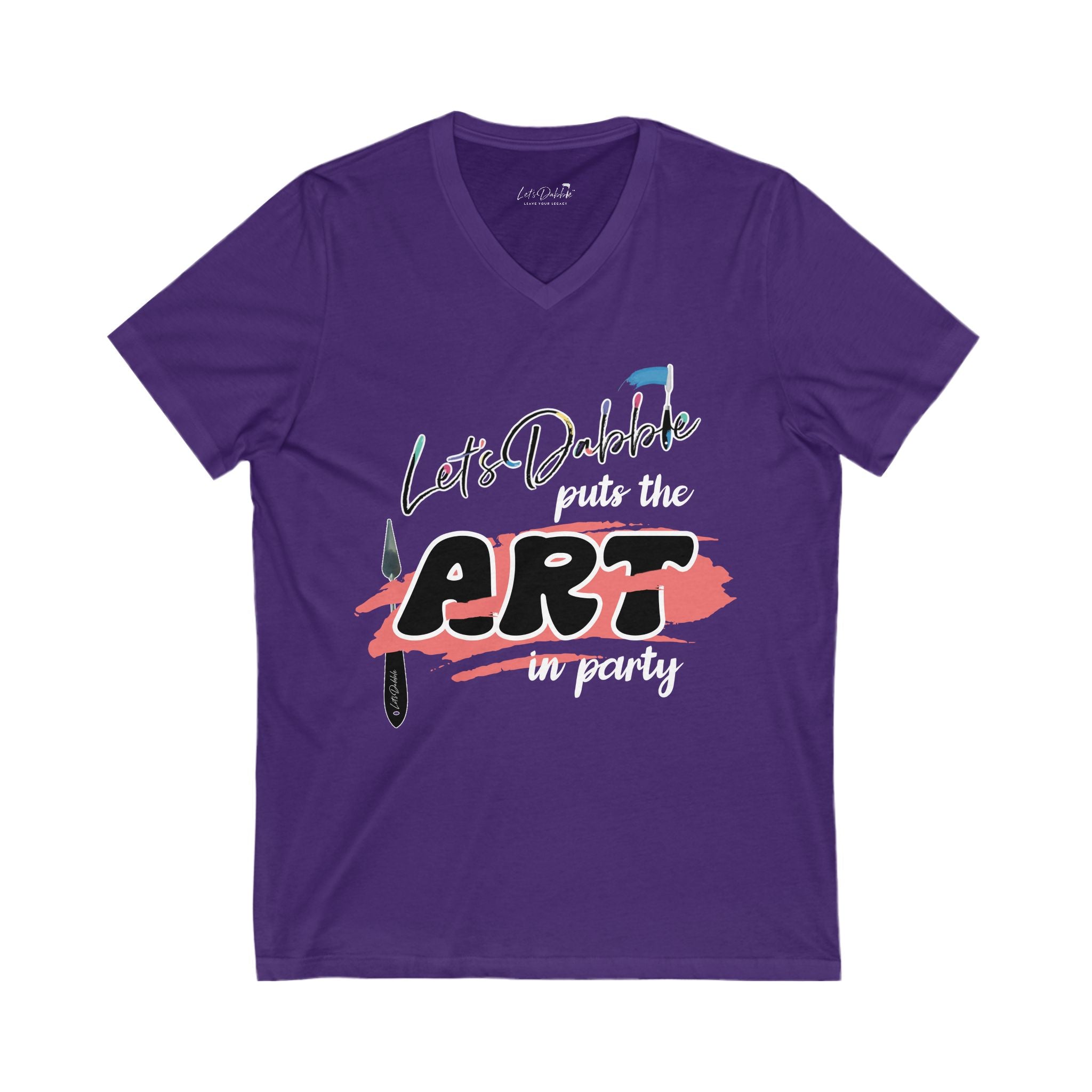 Let's Dabble Puts the Art in Party V-Neck Shirt