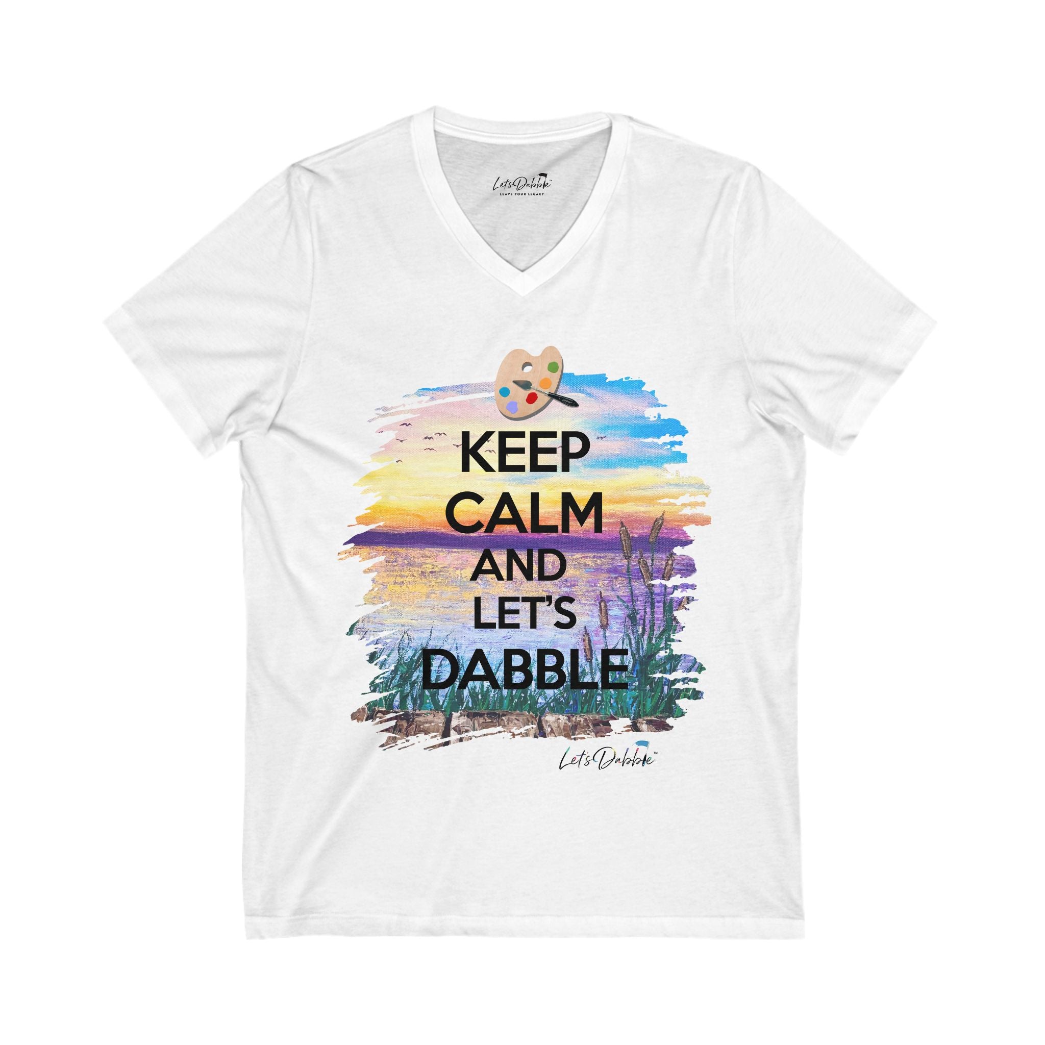 Keep Calm and Let's Dabble V-Neck Shirt