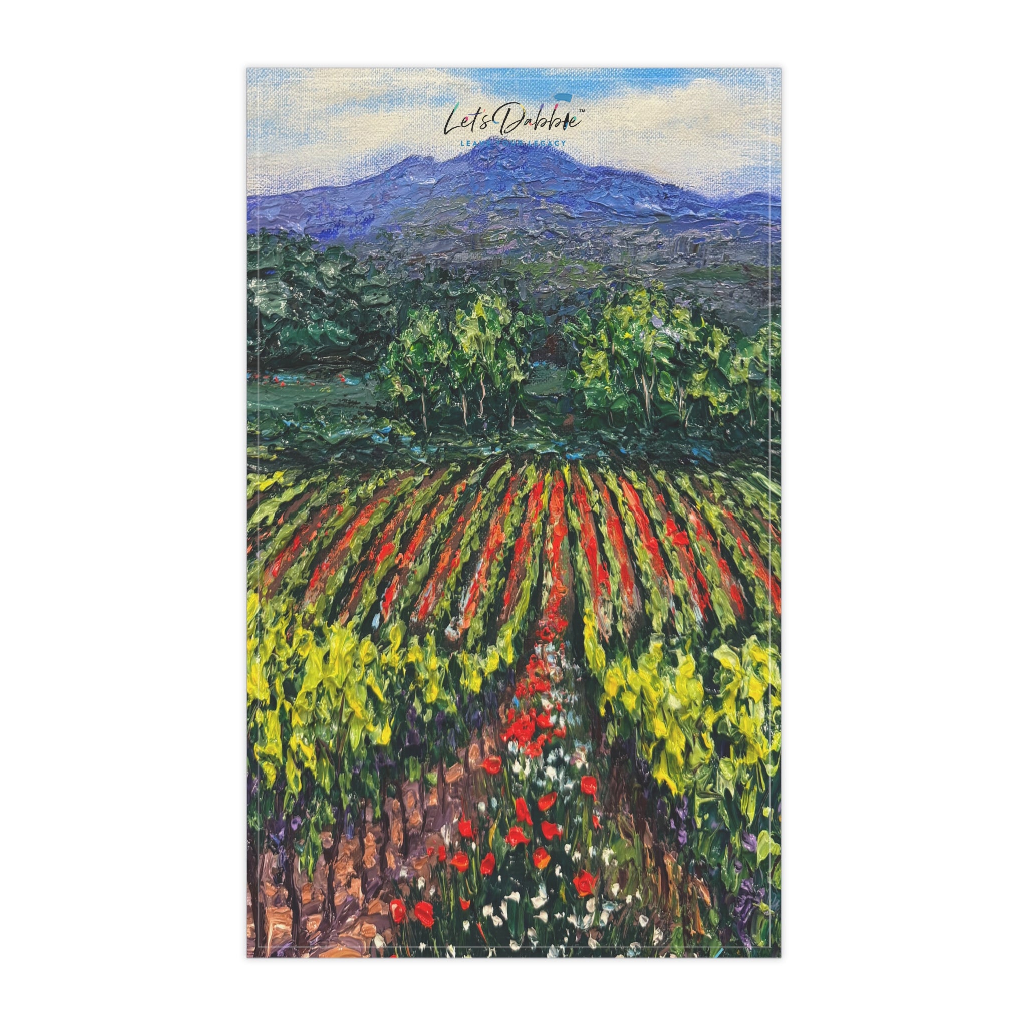 Vineyard in Bloom Tea Towel