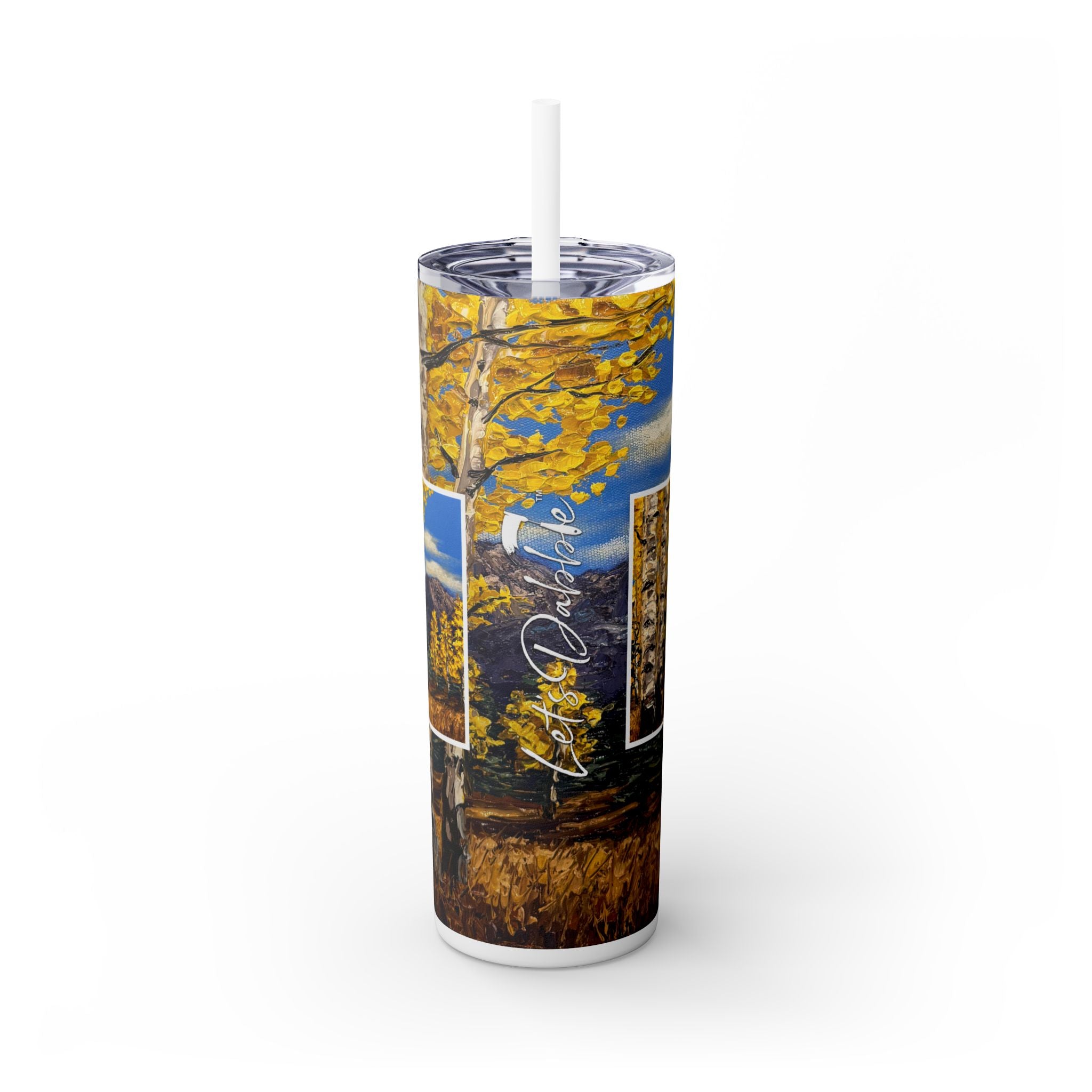 Aspen Gold Tumbler with Straw