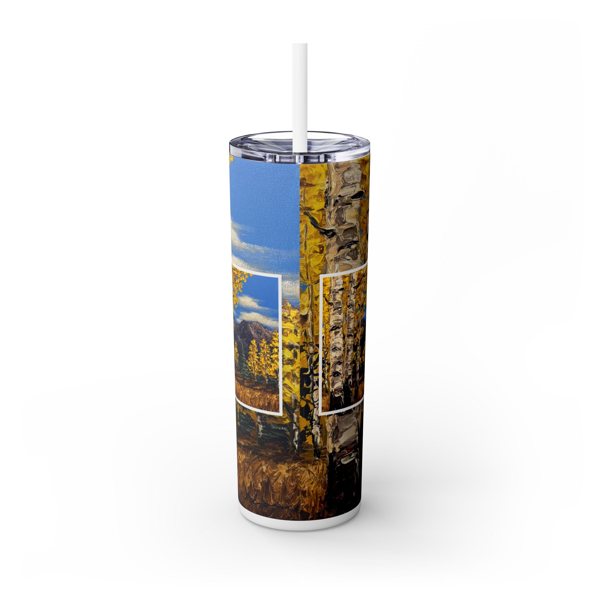 Aspen Gold Tumbler with Straw