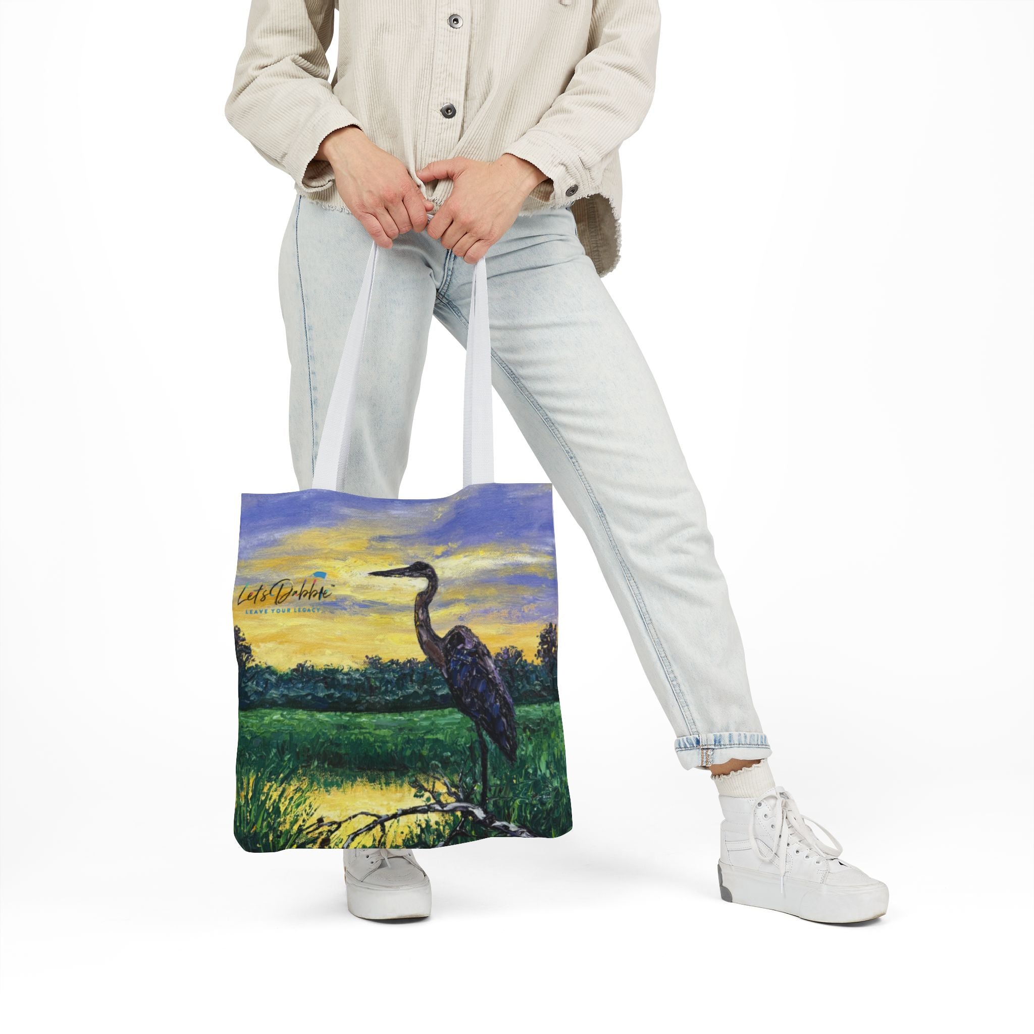 Heron at Sunset Tote Bag