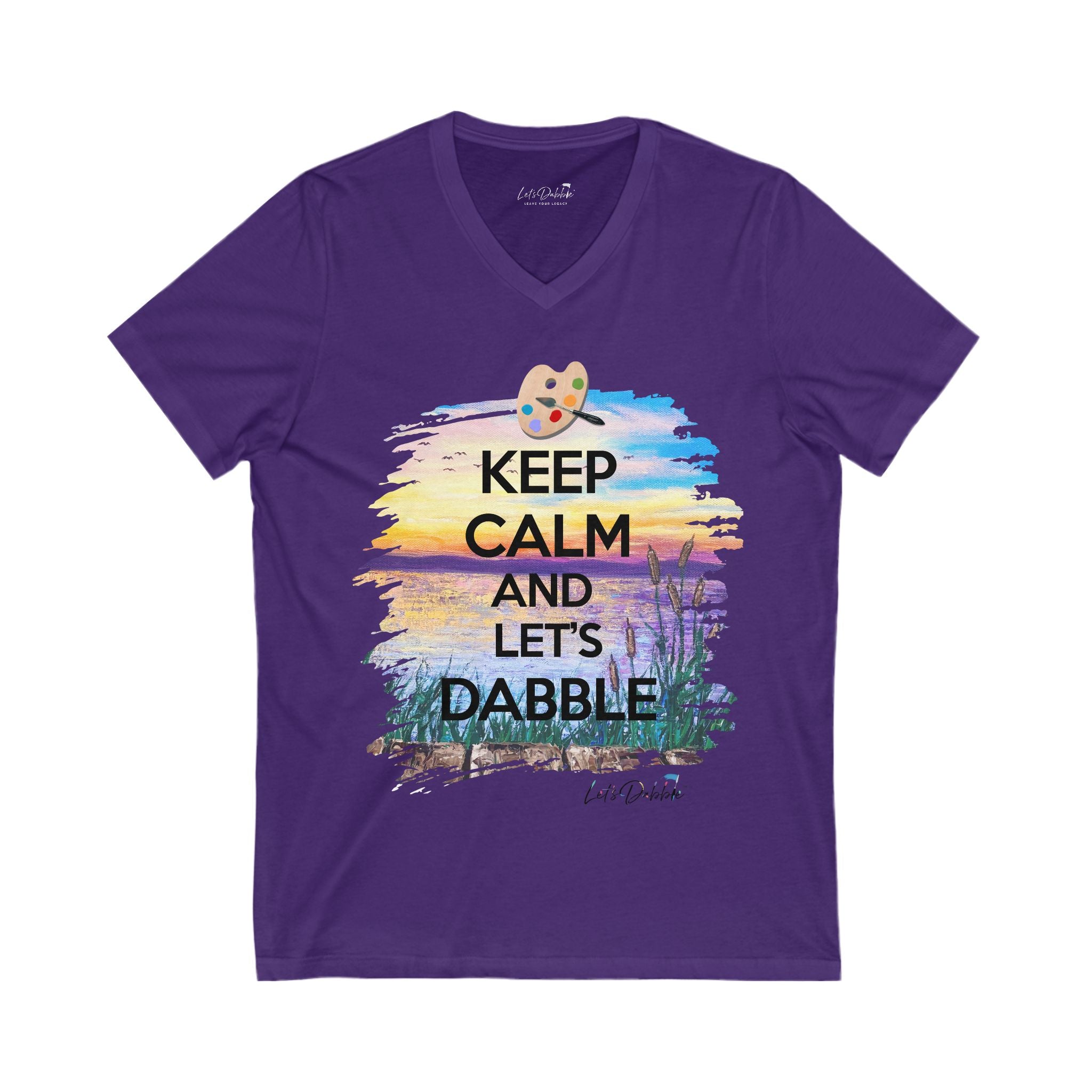 Keep Calm and Let's Dabble V-Neck Shirt