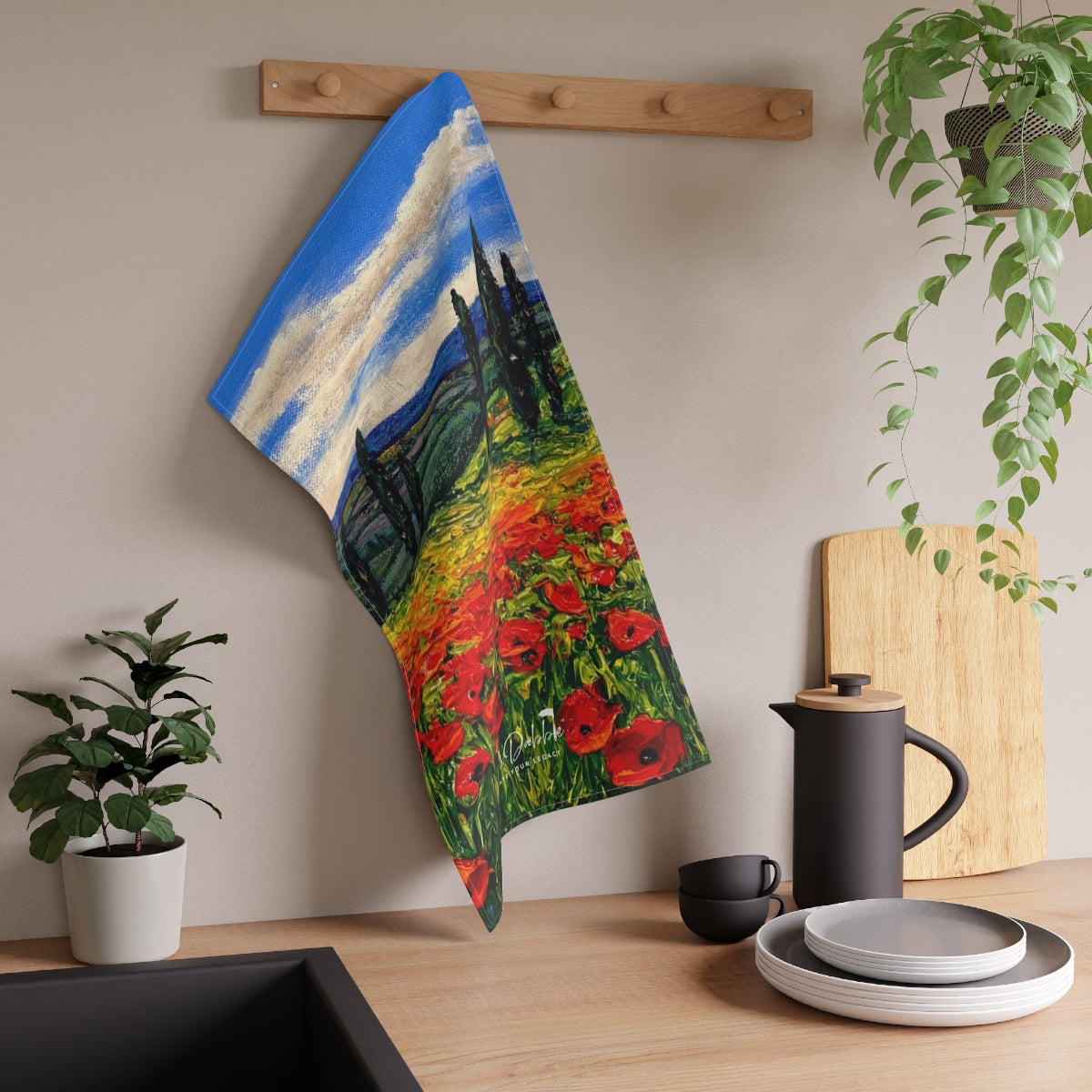 Poppies in Bloom Hand Towel