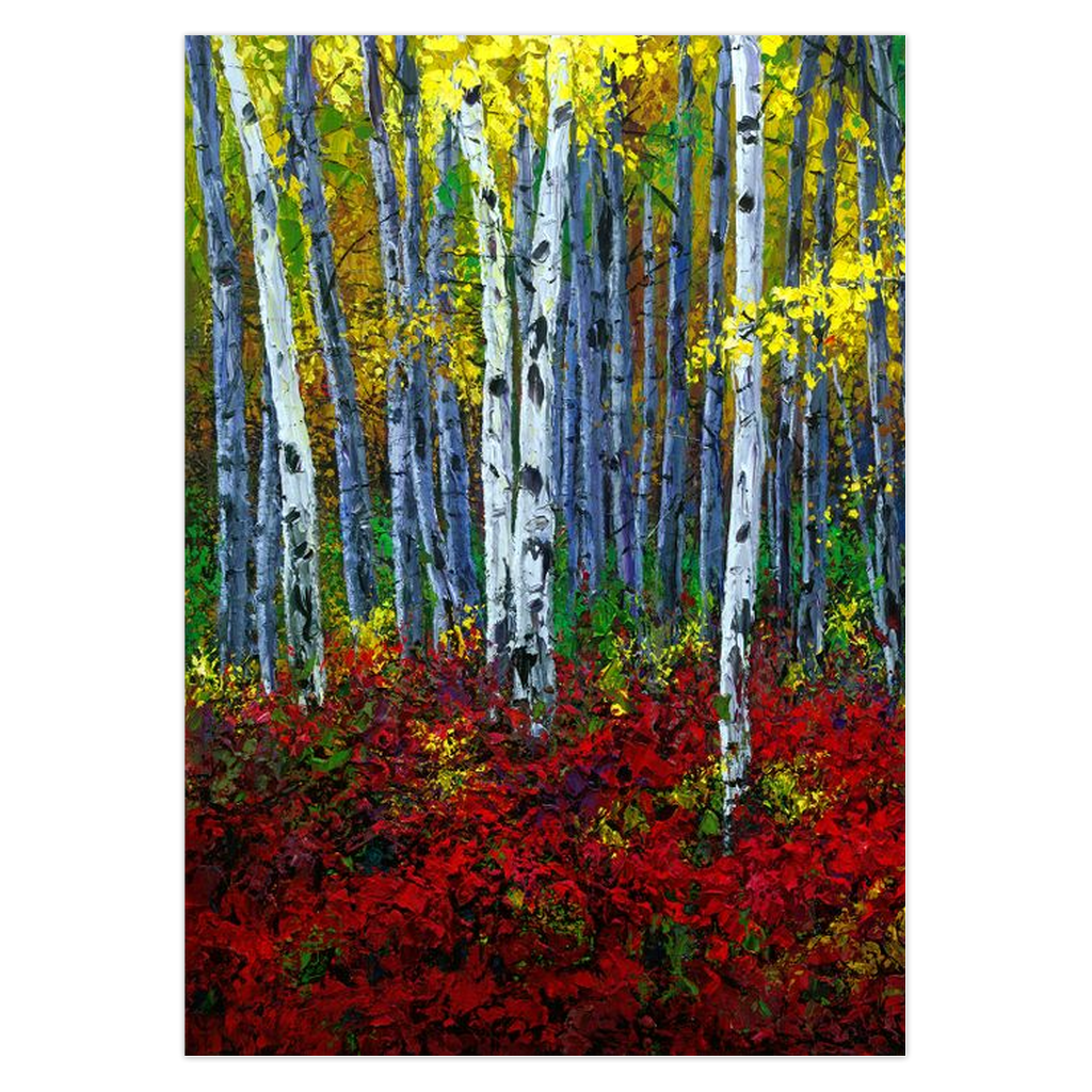 Crimson Forest (5-pack) Art Greeting Cards, FREE Shipping