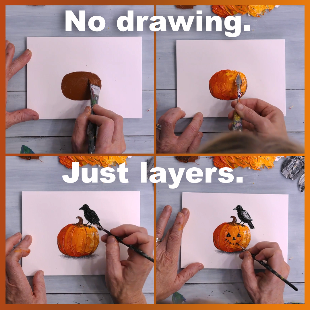 Pumpkin Perch - Card Painting Kit
