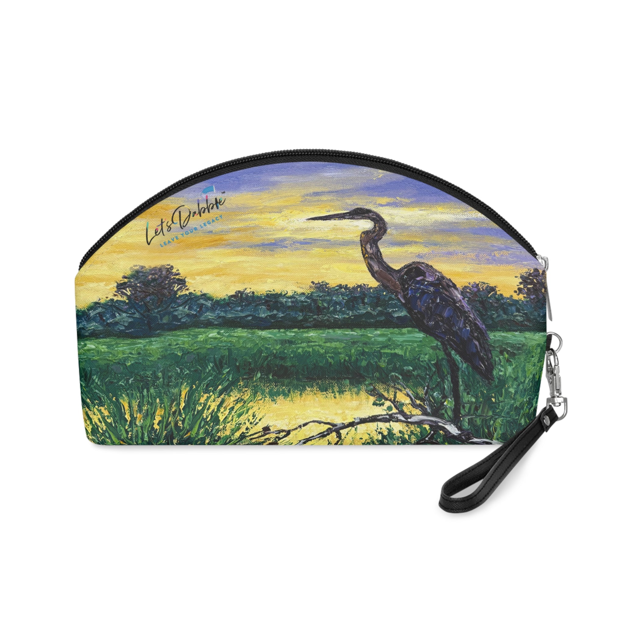 Heron at Sunset Makeup Pouch
