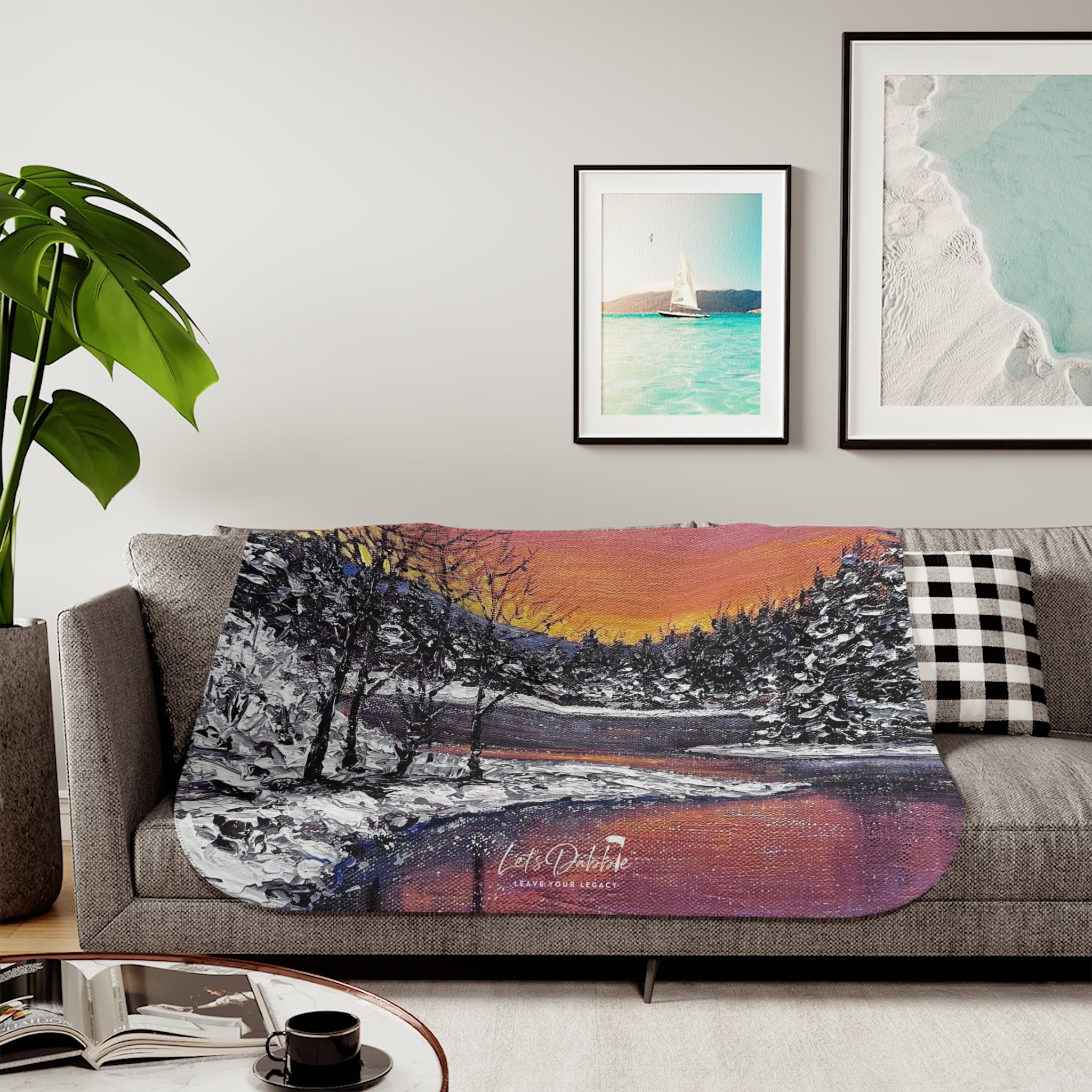 Sunset Glow Sherpa Blanket