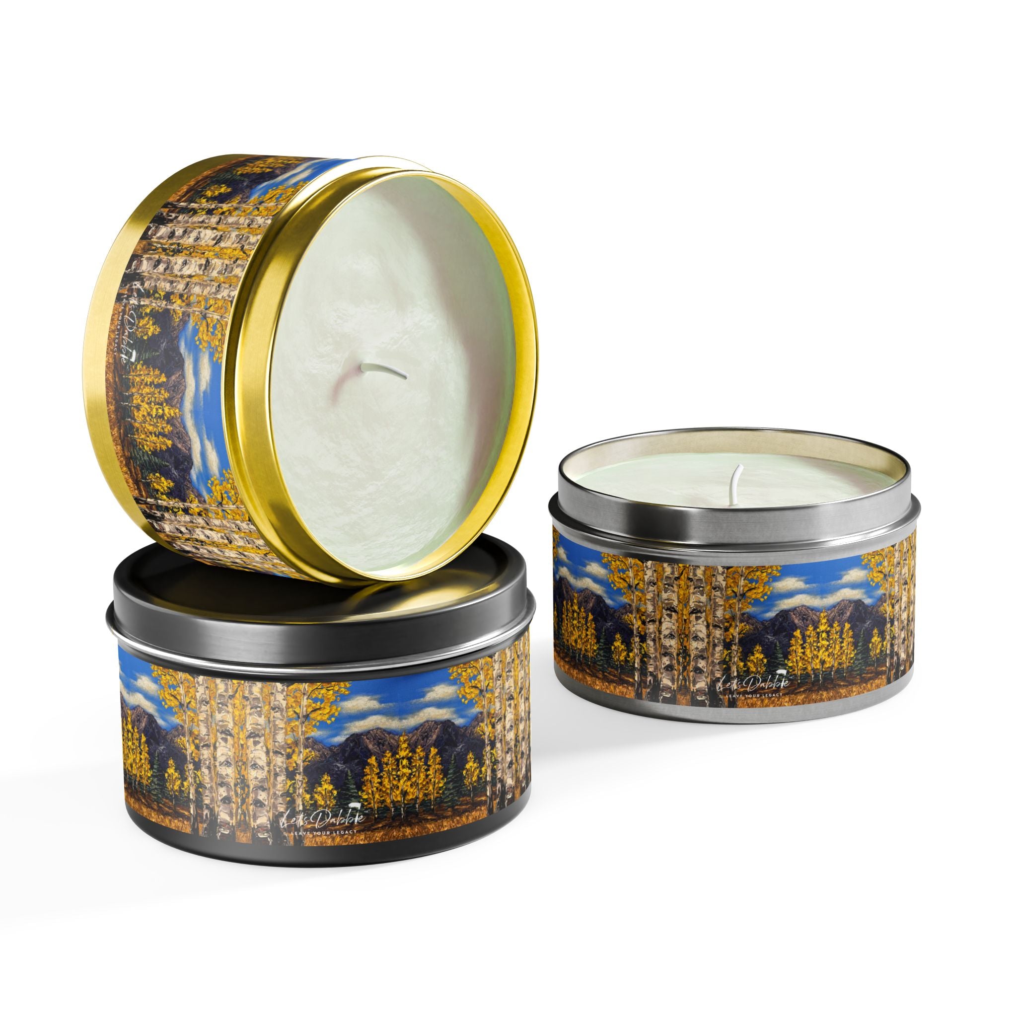 Aspen Gold Tin Candle