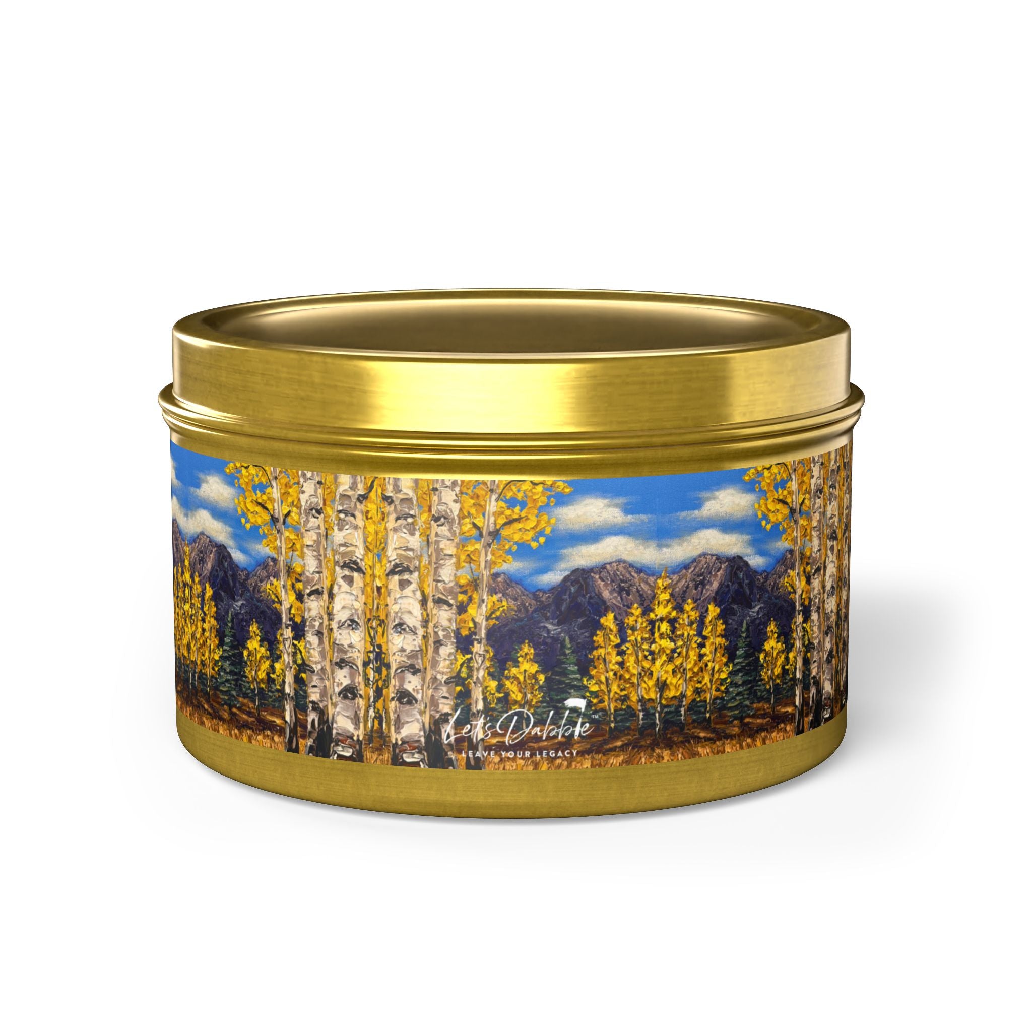 Aspen Gold Tin Candle