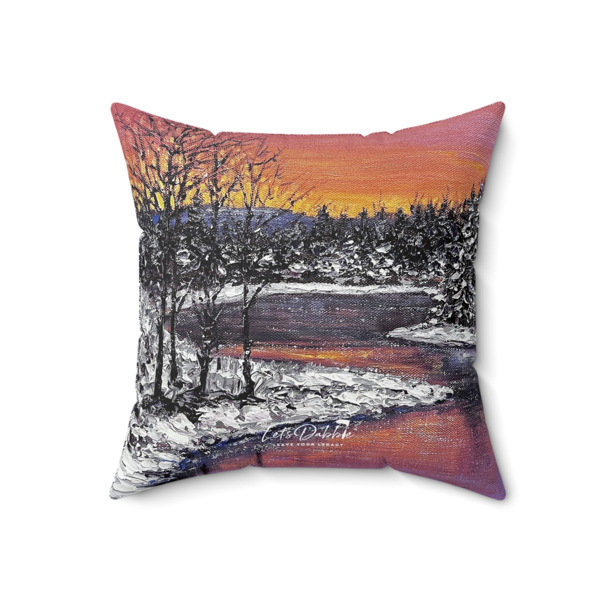 Sunset Glow Square Pillow