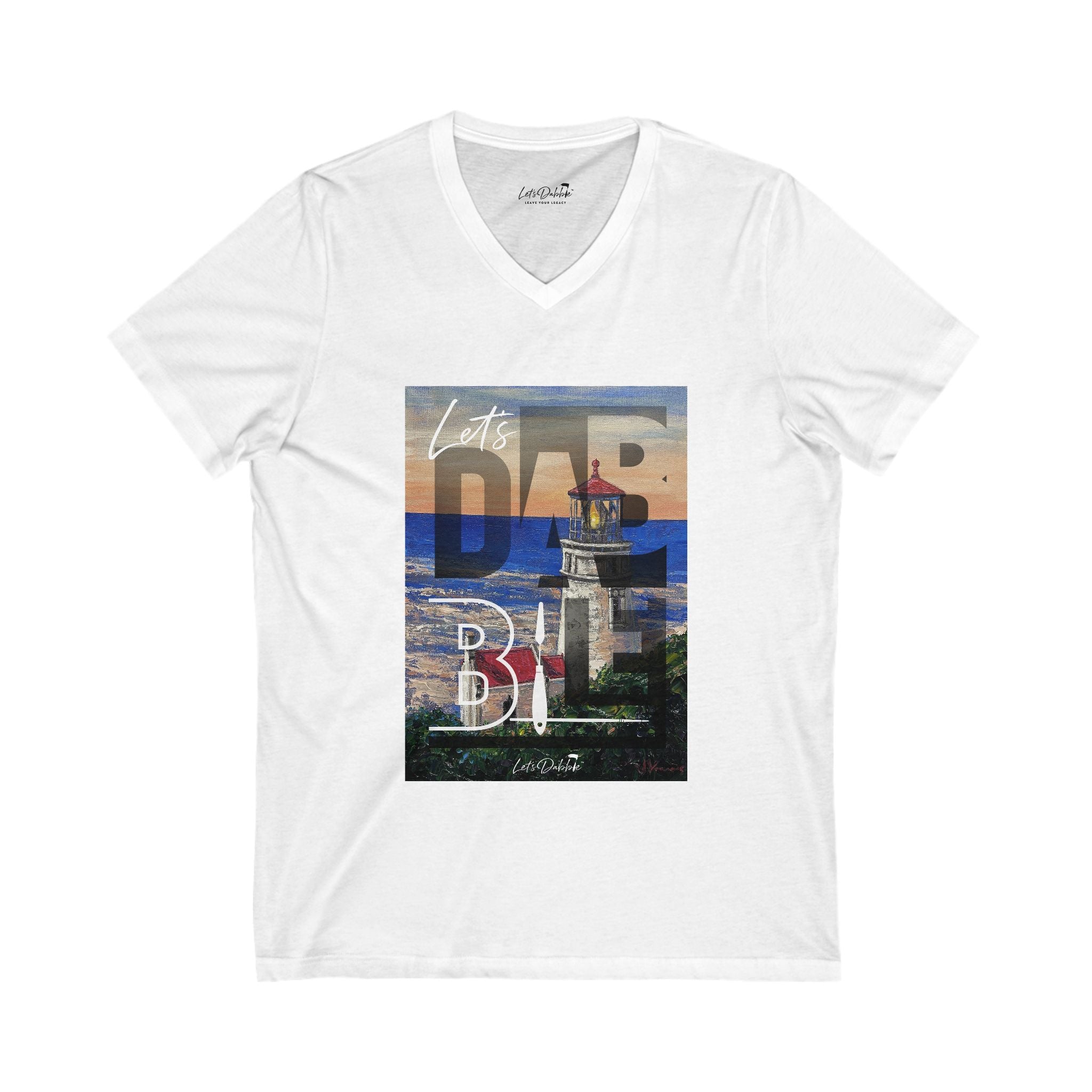Let's Dabble Lighthouse V-Neck Shirt