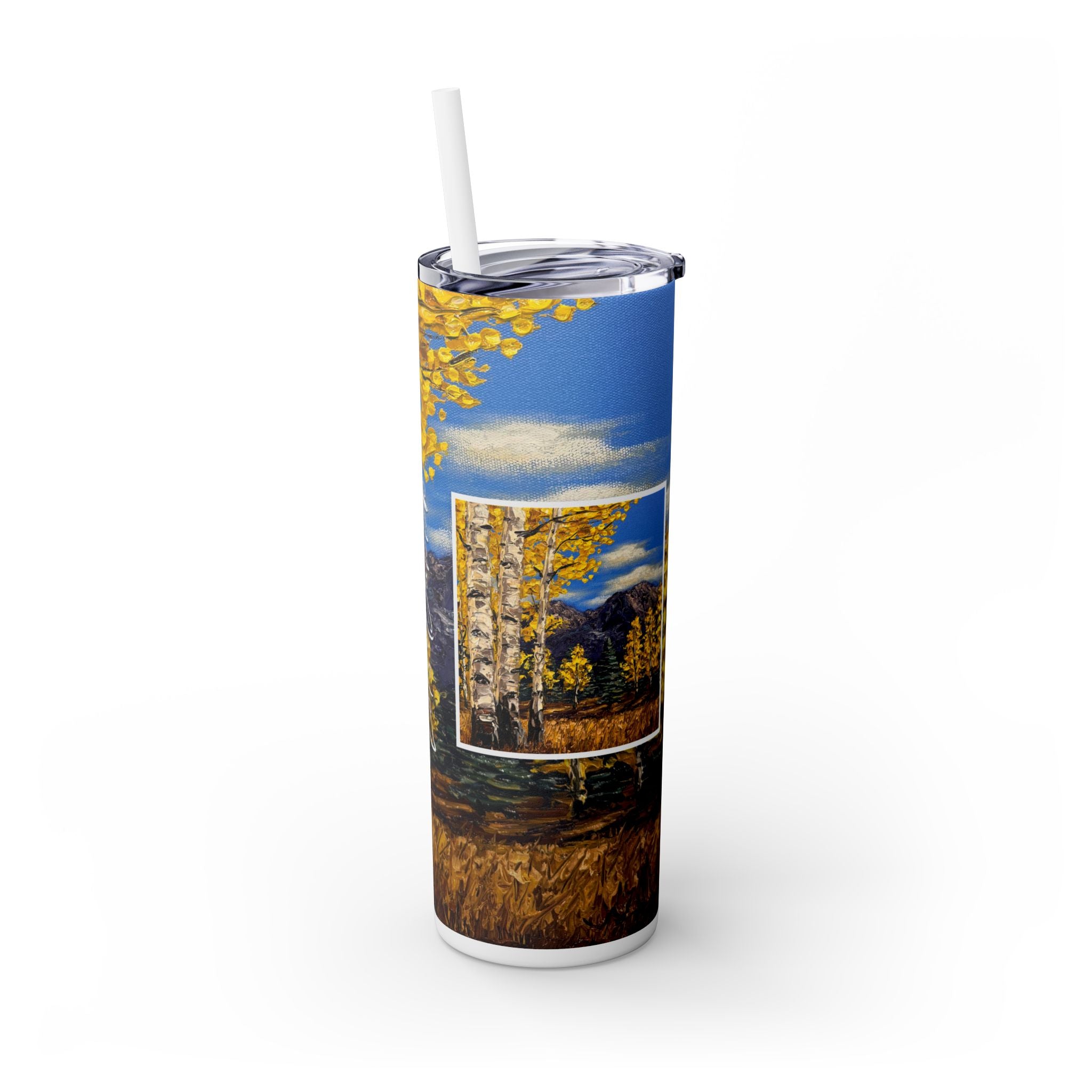 Aspen Gold Tumbler with Straw