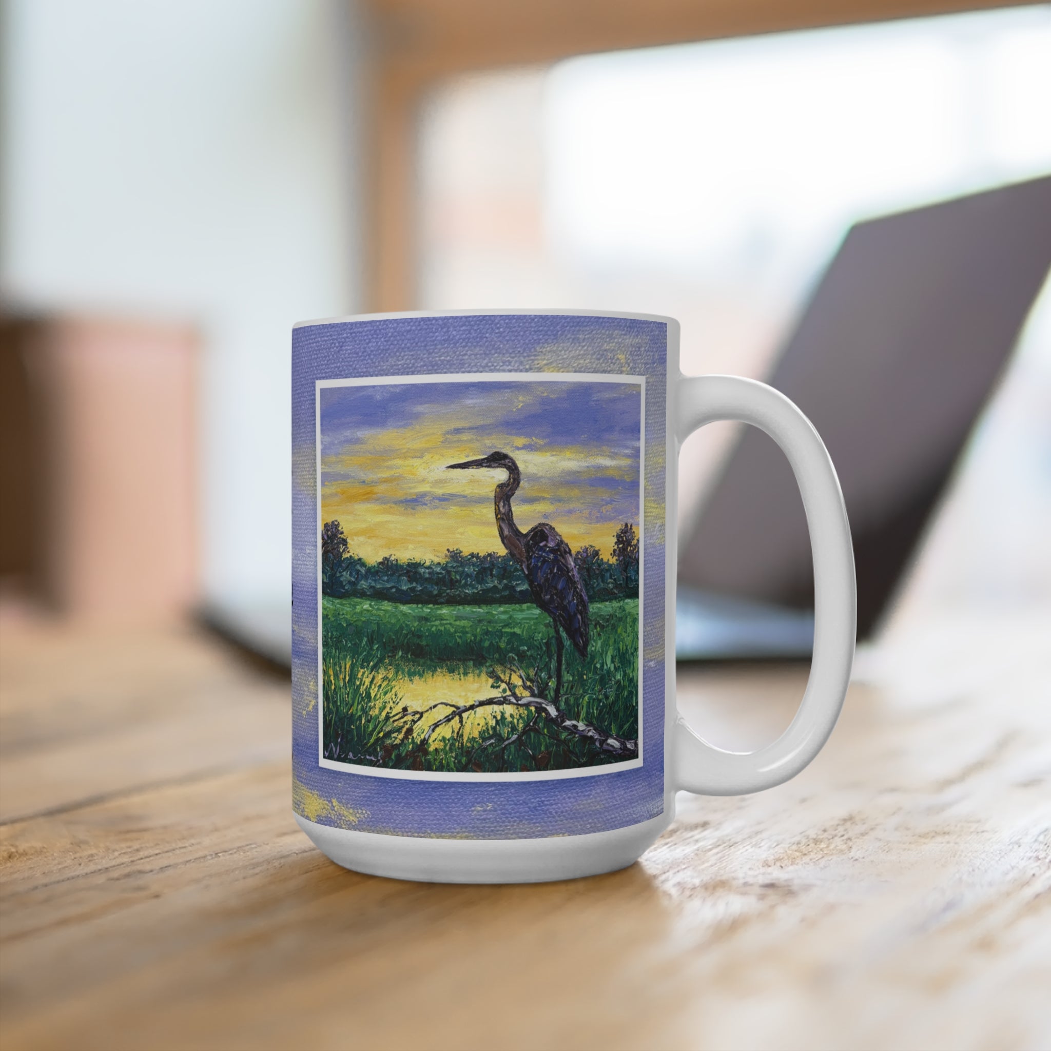 Heron at Sunset Mug