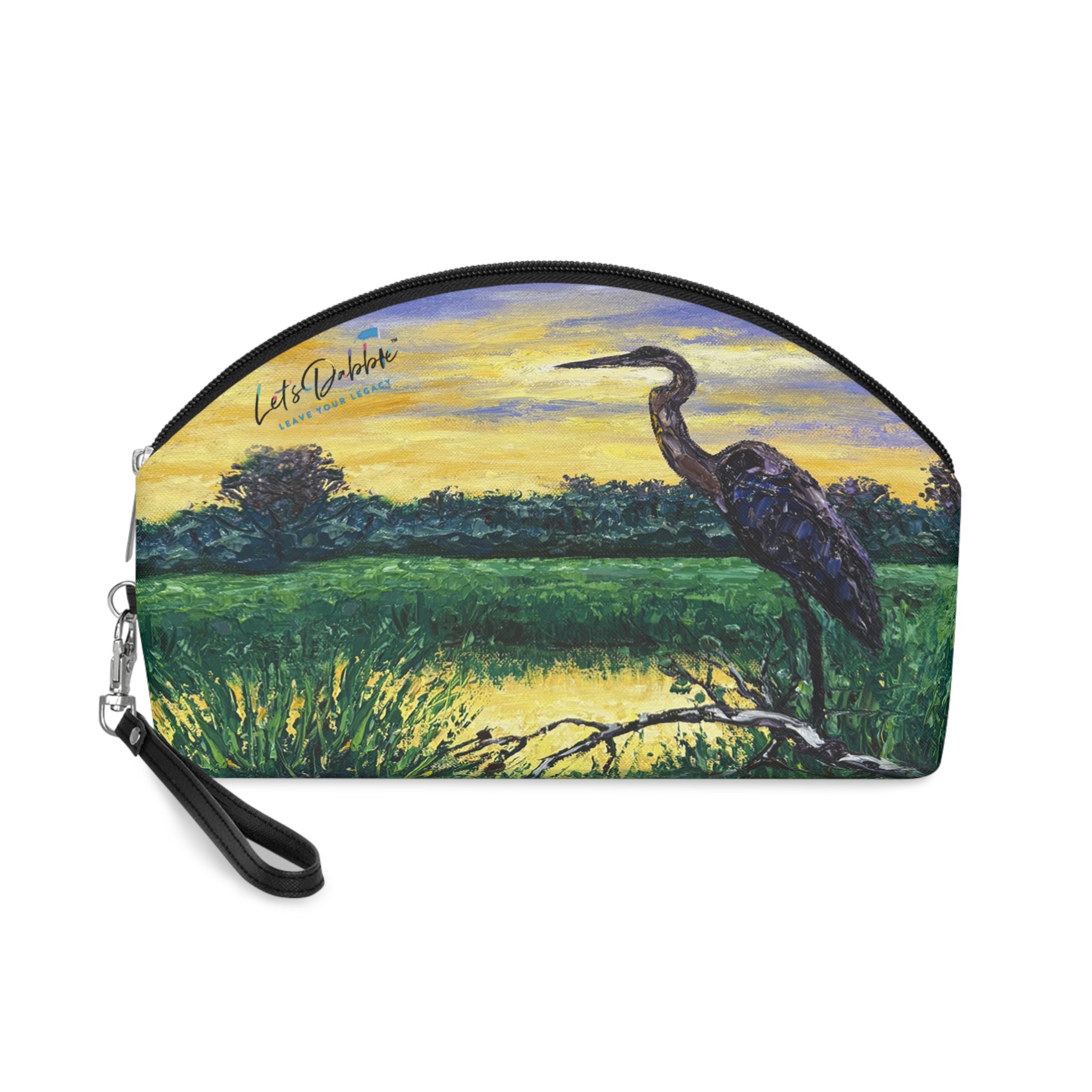 Heron at Sunset Makeup Pouch