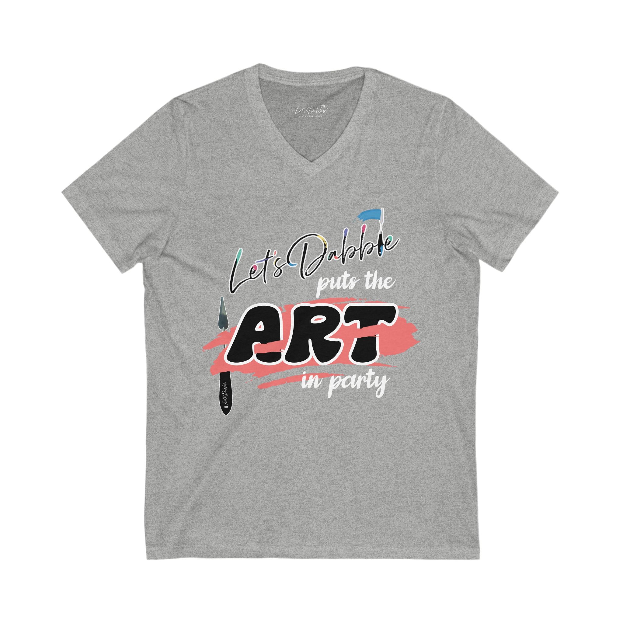 Let's Dabble Puts the Art in Party V-Neck Shirt