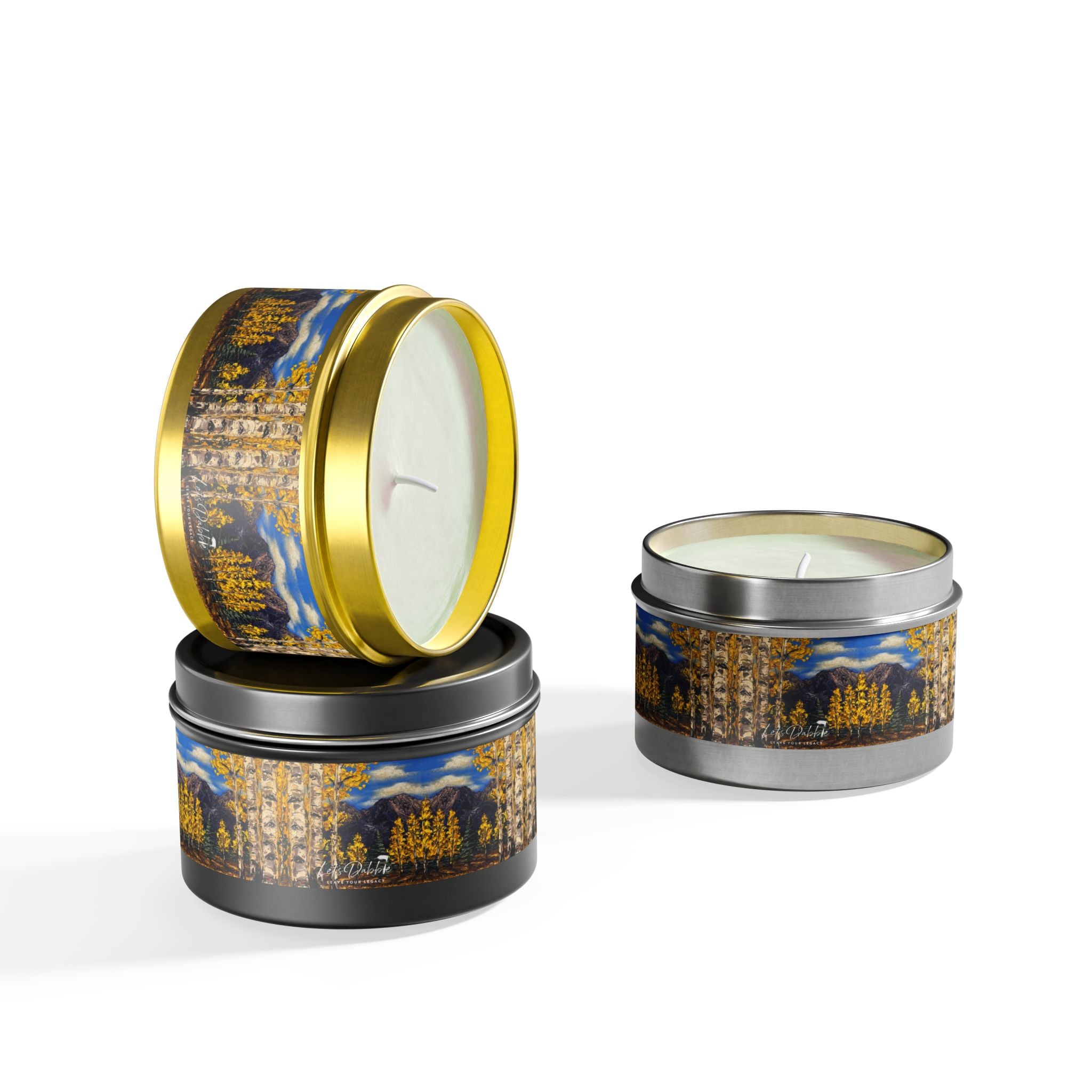 Aspen Gold Tin Candle