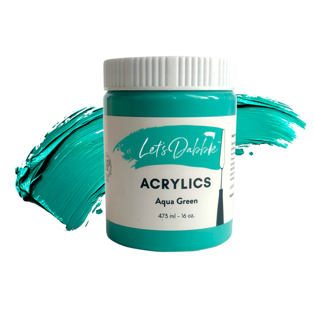 Aqua Green 16 oz | Thick & Creamy Acrylic Paints for Artists | DabblePaints™️