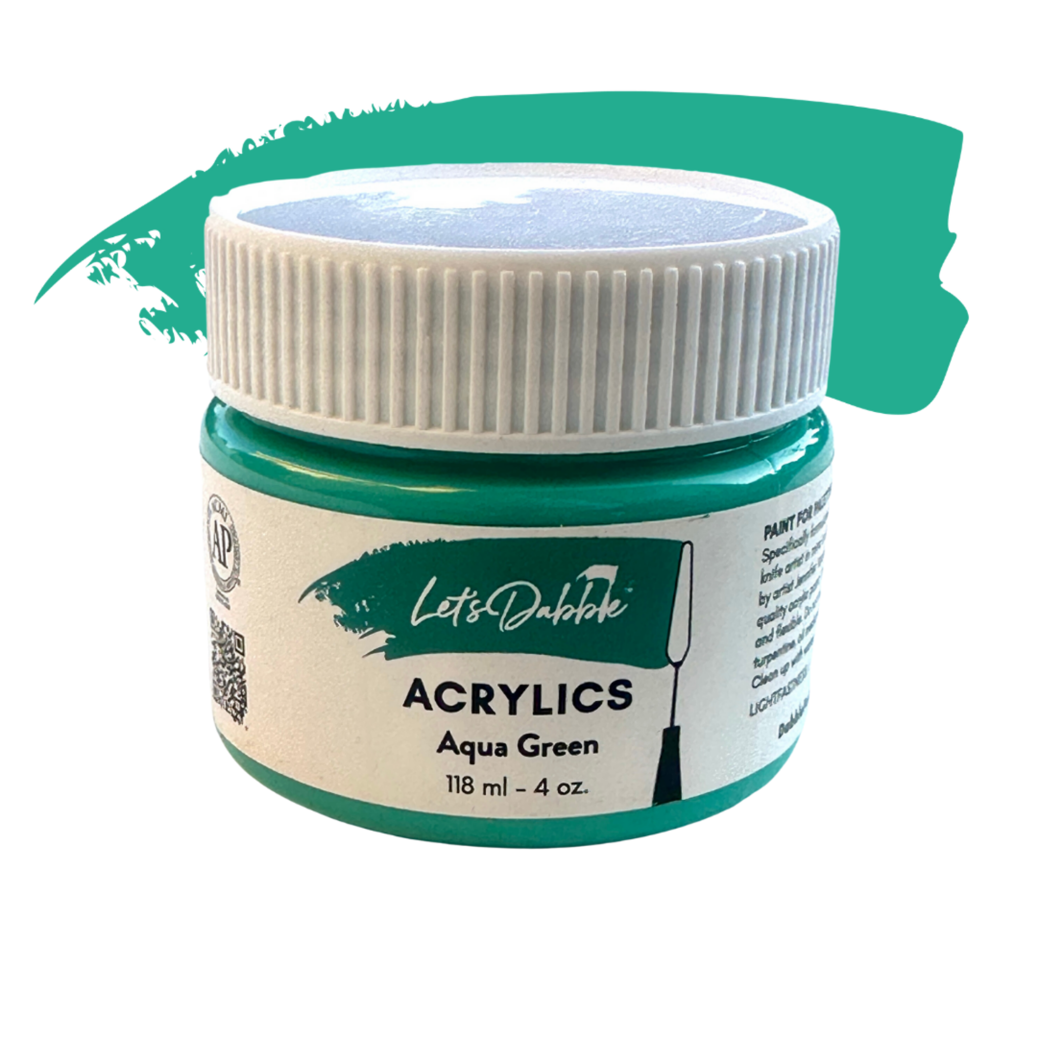 Aqua Green 4 oz | Thick & Creamy Acrylic Paints for Artists | DabblePaints™️