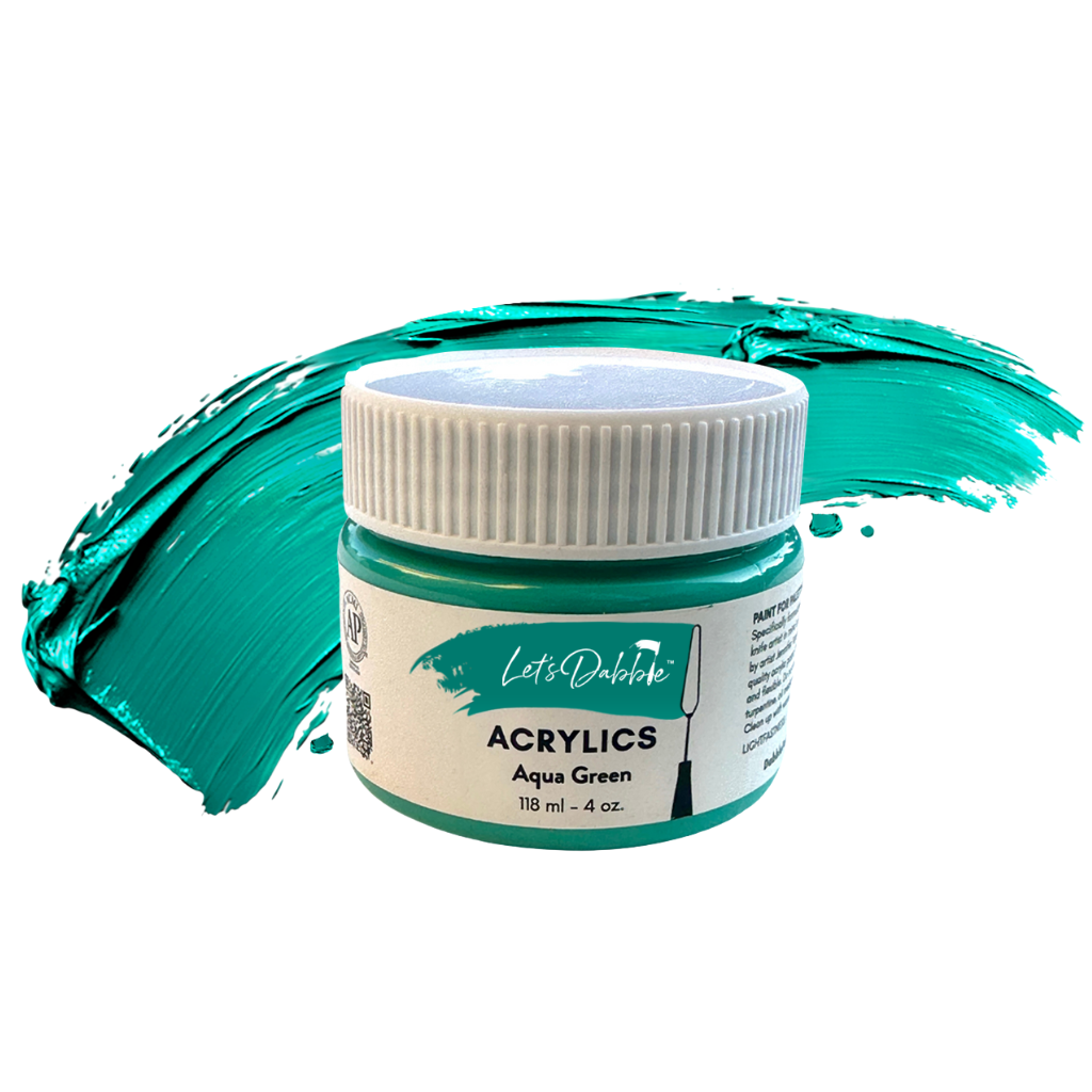 Aqua Green 4 oz | Thick & Creamy Acrylic Paints for Artists | DabblePaints™️