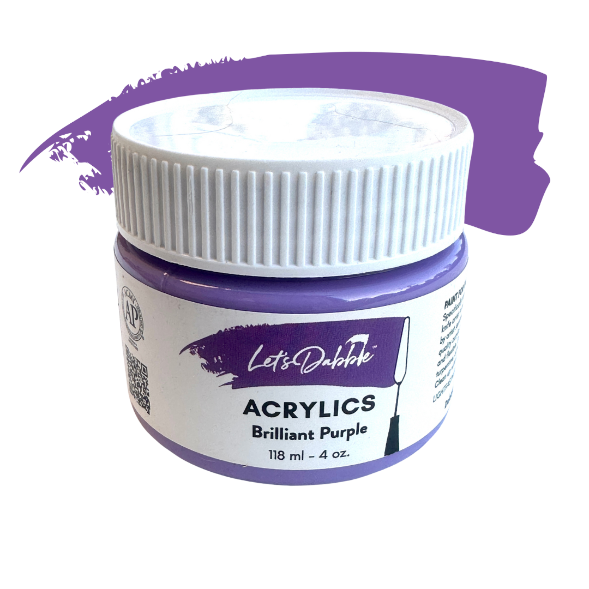 Brilliant Purple 4 oz | Thick & Creamy Acrylic Paints for Artists | DabblePaints™️