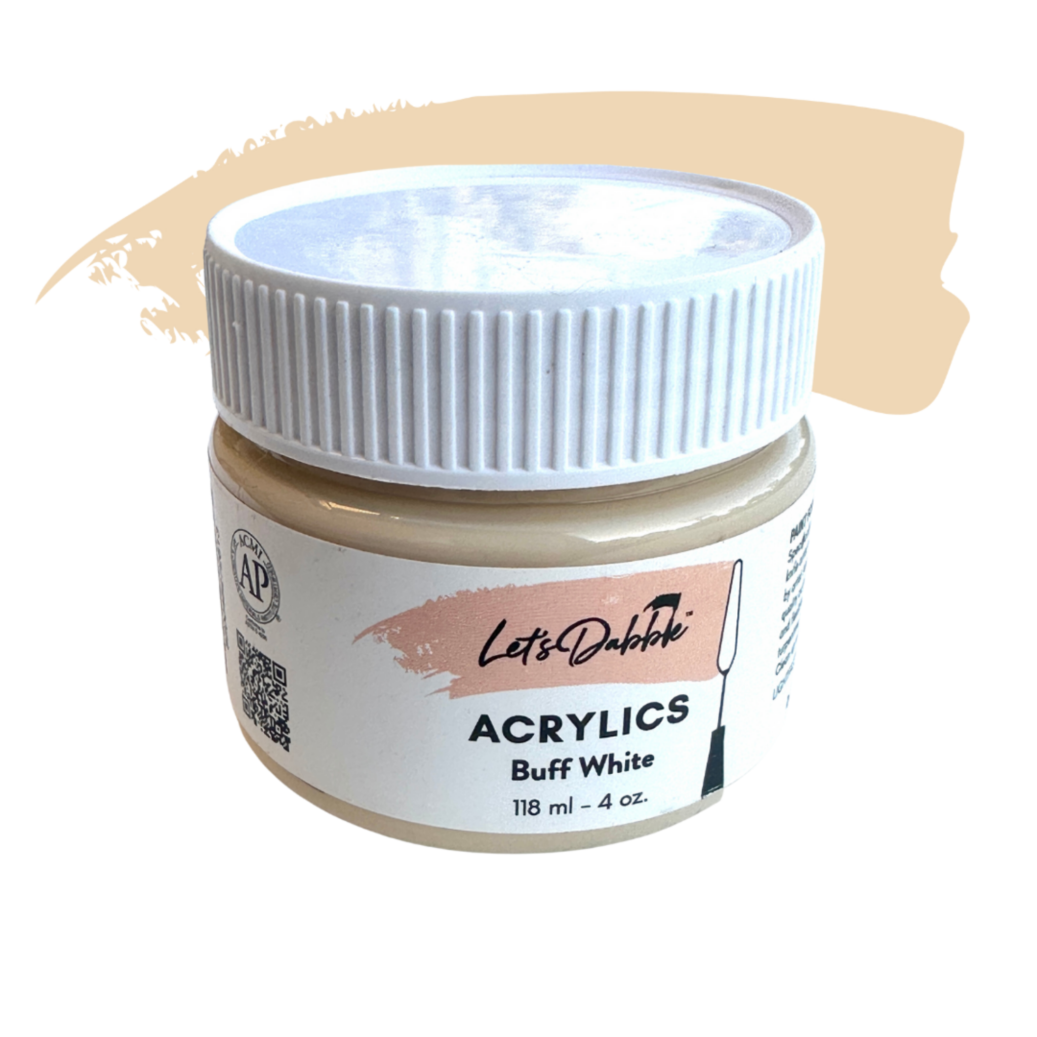 Buff White 4 oz | Thick & Creamy Acrylic Paints for Artists | DabblePaints™️