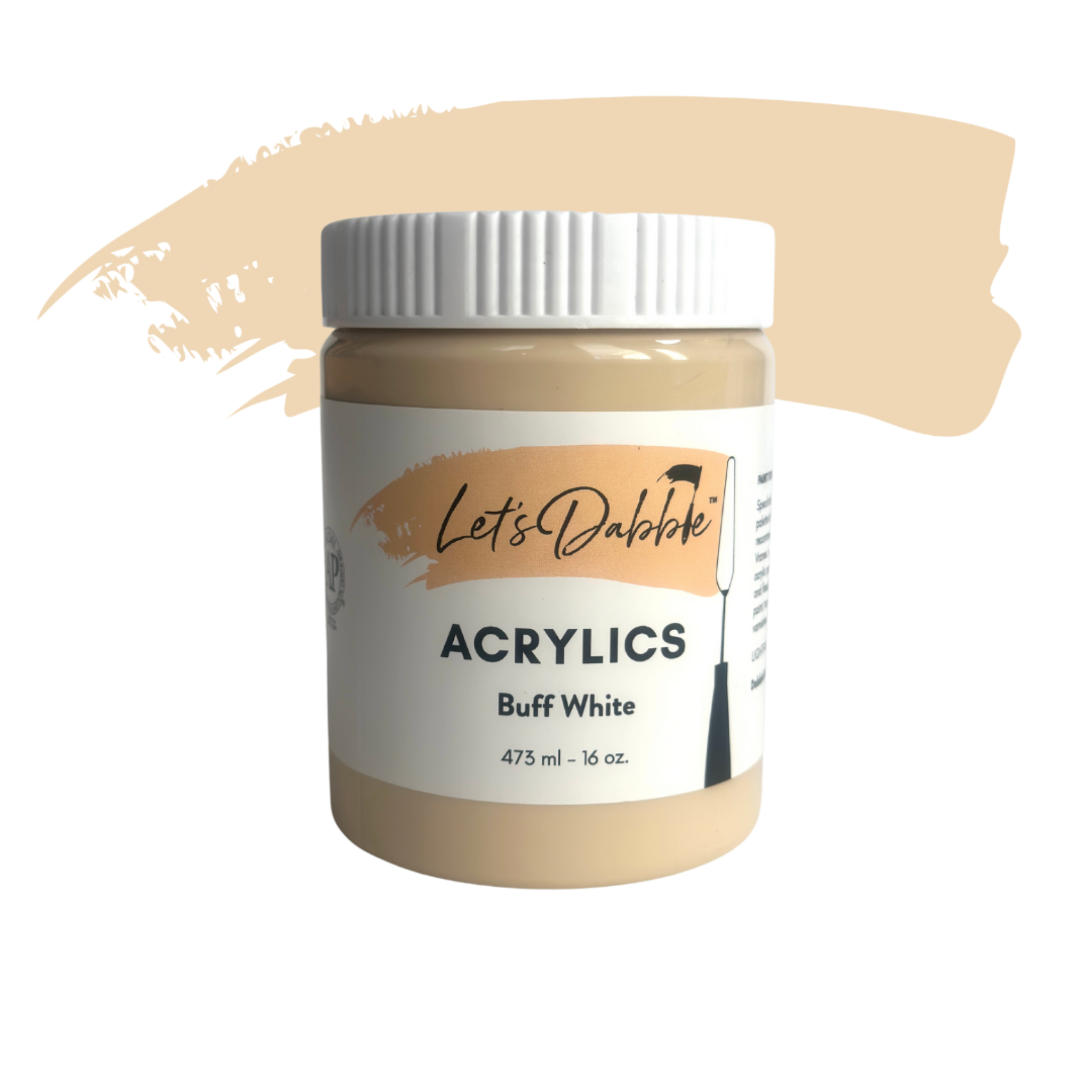 Buff White 16 oz | Thick & Creamy Acrylic Paints for Artists | DabblePaints™️