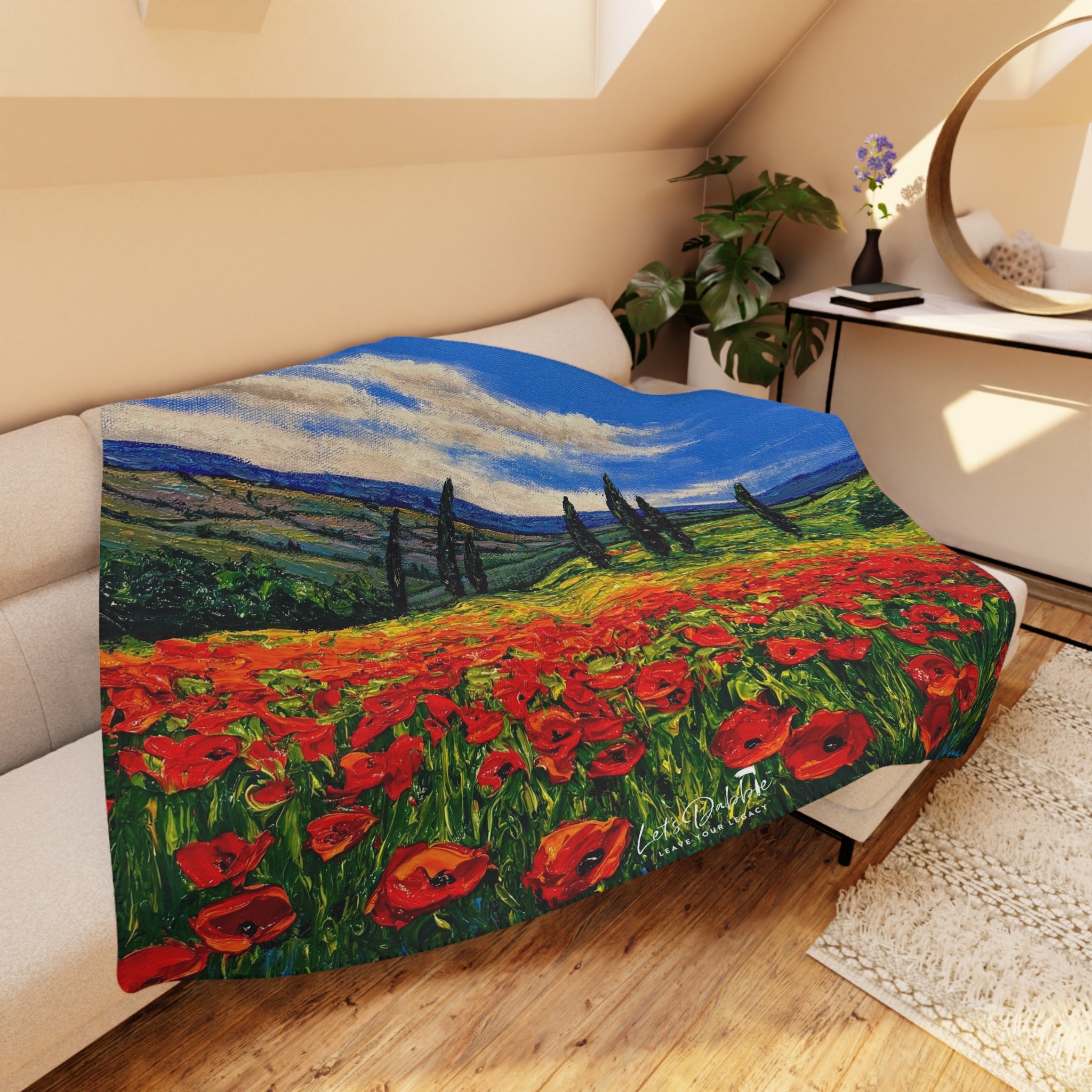 Poppies in Bloom Blanket