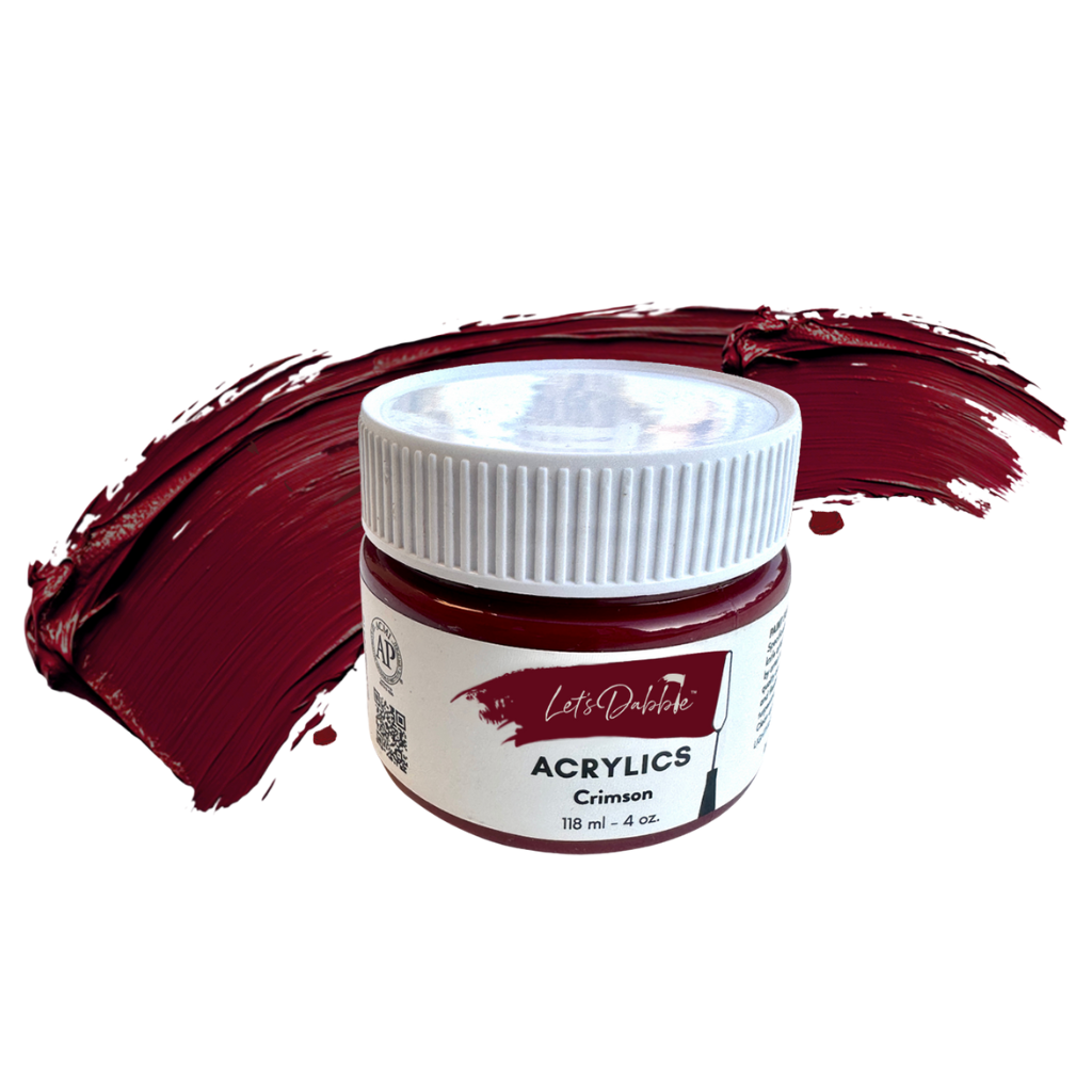 Crimson 4 oz | Thick & Creamy Acrylic Paints for Artists | DabblePaints™️
