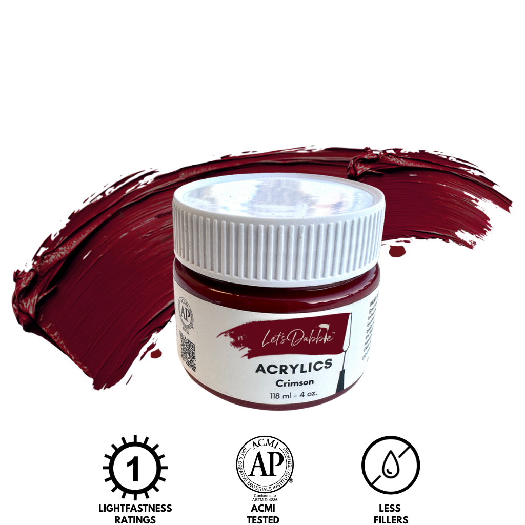 Crimson 4 oz | Thick & Creamy Acrylic Paints for Artists | DabblePaints™️