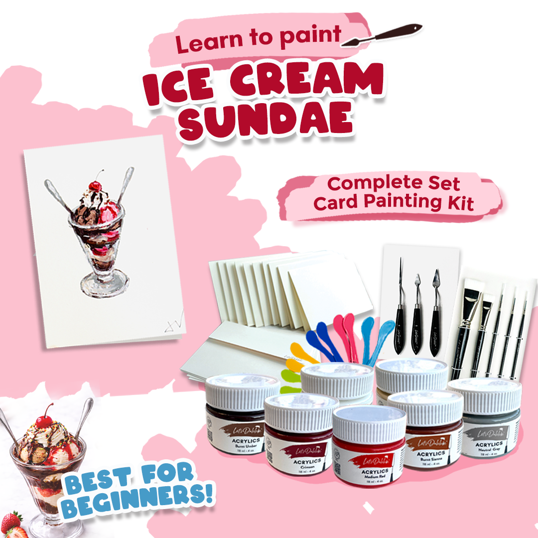 Ice Cream Sundae - Card Painting Kit