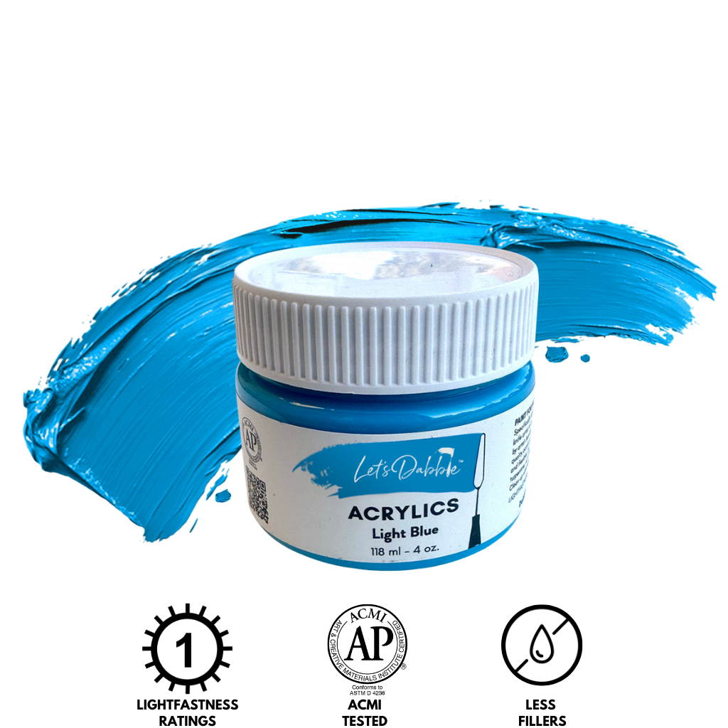 Light Blue 4 oz | Thick & Creamy Acrylic Paints for Artists | DabblePaints™️