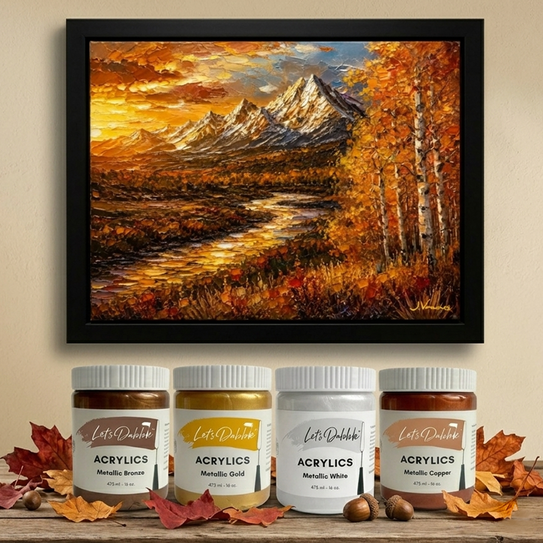DabblePaints™ Metallic Collection — Complete Studio Kit + Tools + Exclusive Course