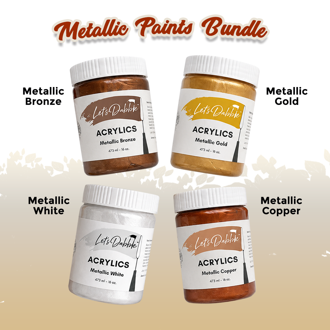 DabblePaints™ Metallic Collection — 4 Metallic Colors