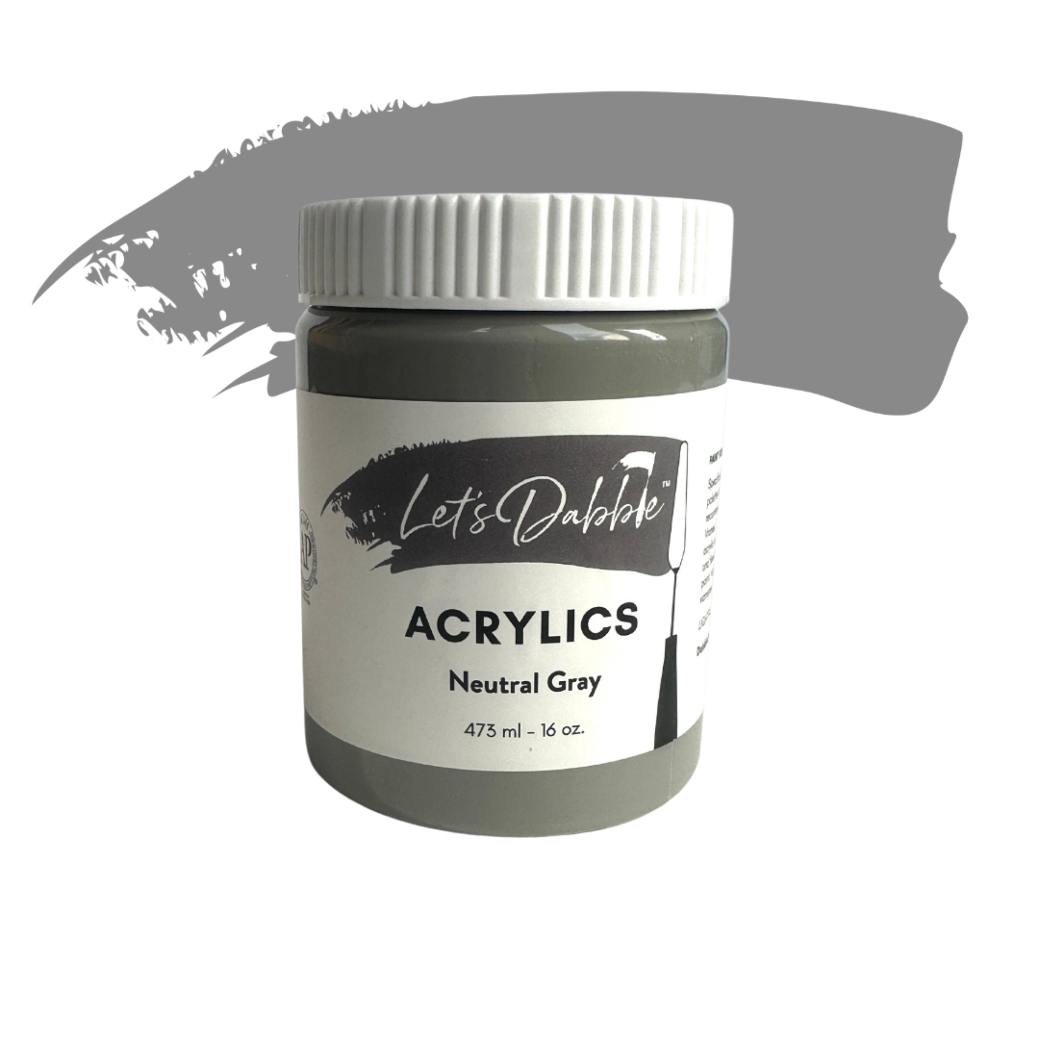 Neutral Gray 16 oz | Thick & Creamy Acrylic Paints for Artists | DabblePaints™️