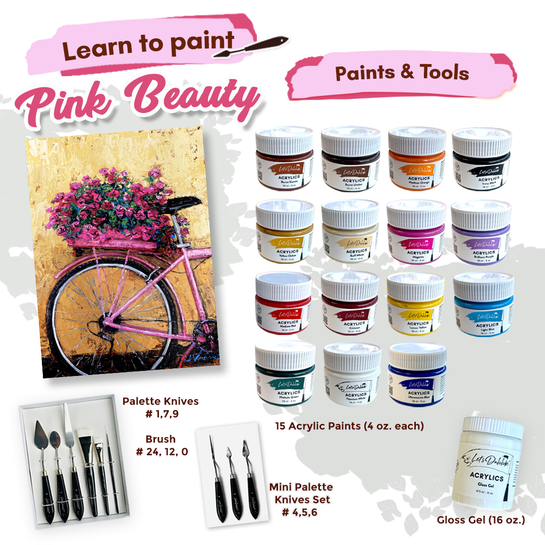 Pink Beauty Paint and Palette Knife Bundle