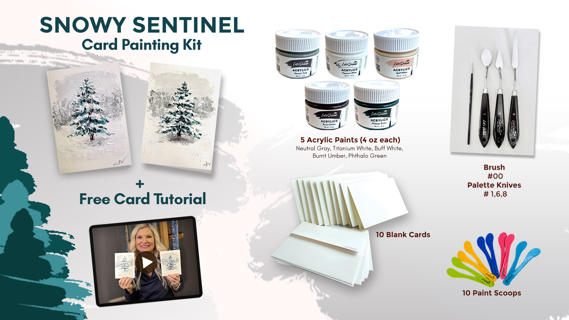 Snowy Sentinel - Card Painting Kit
