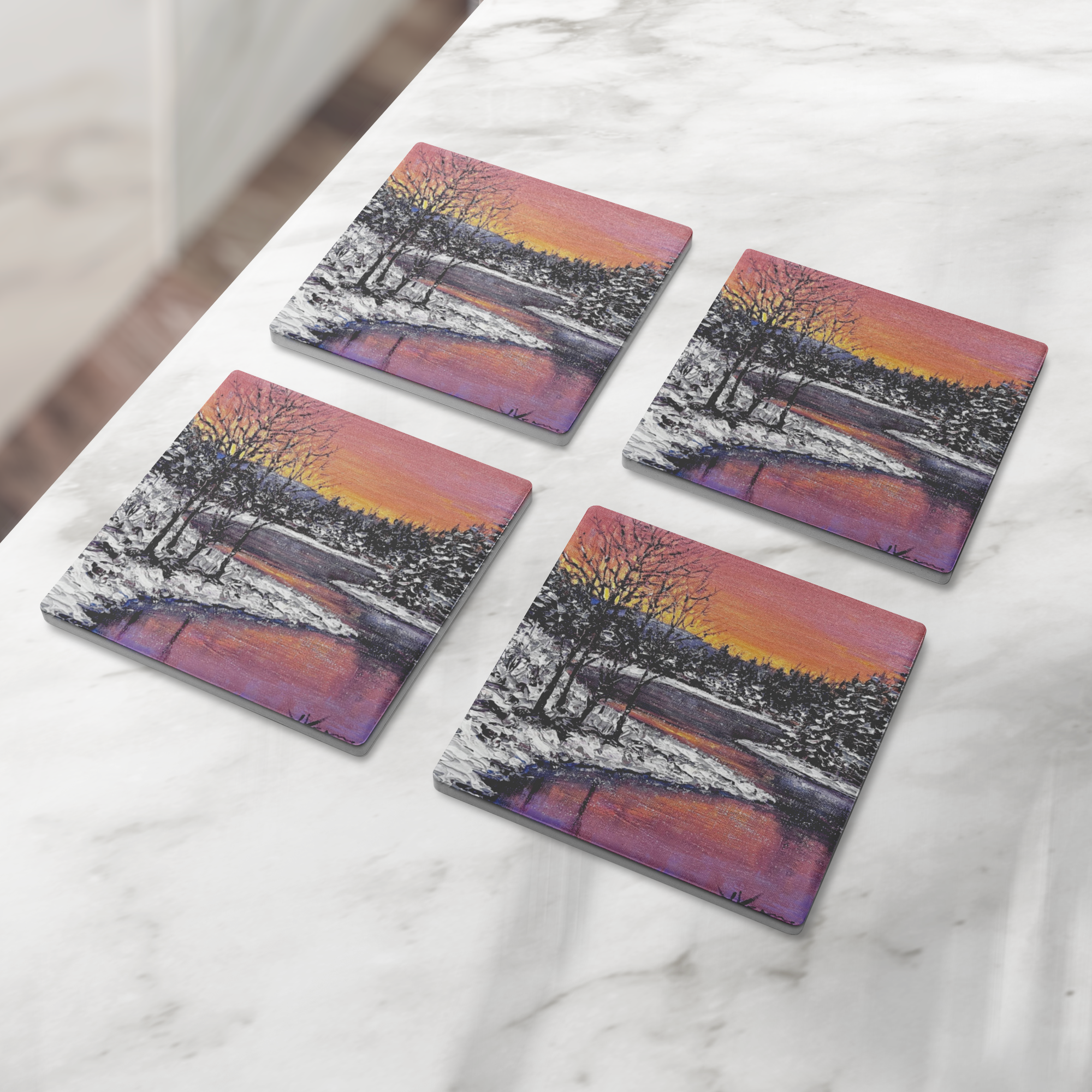 Sunset_Glow_Square_Stone_Coasters_SquareStoneCoaster_4pcLifestyle_Mockup.png